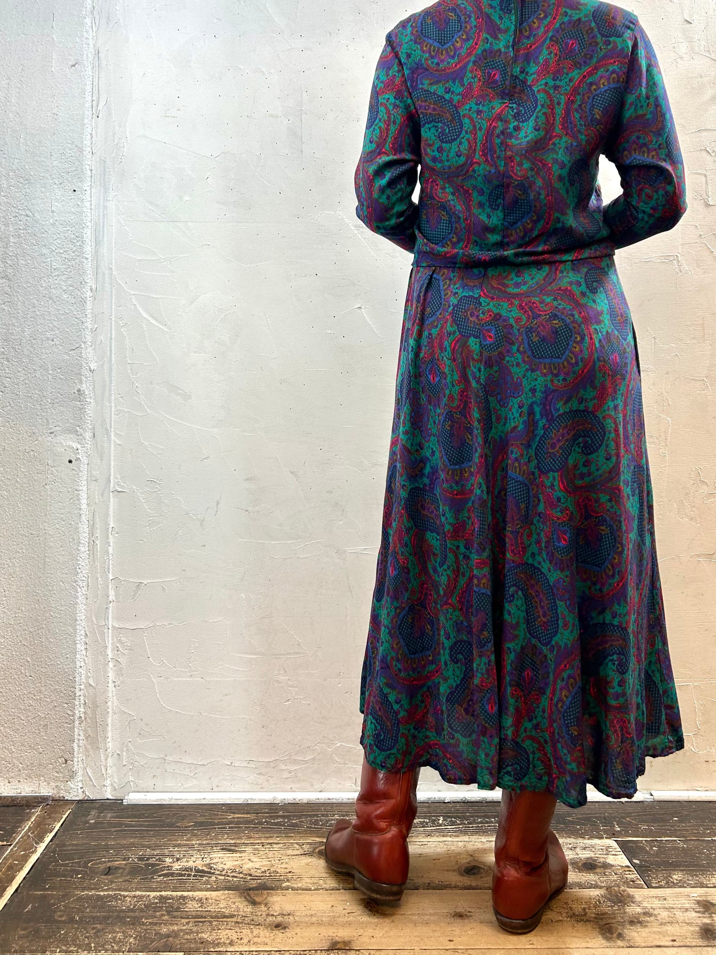Vintage Dress MADE IN USA [I28522]
