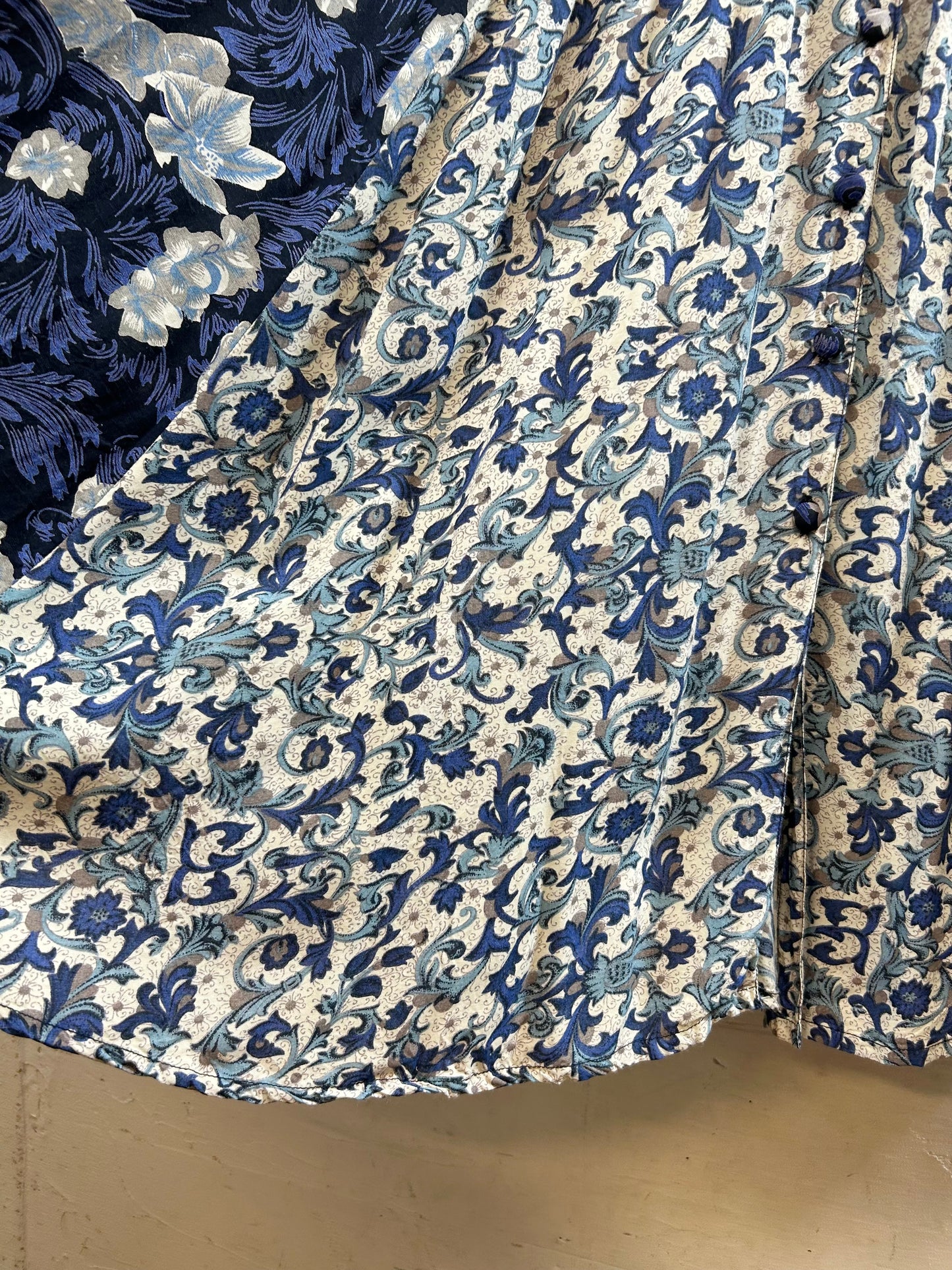 Vintage Viscose Patchwork Dress [E30264]