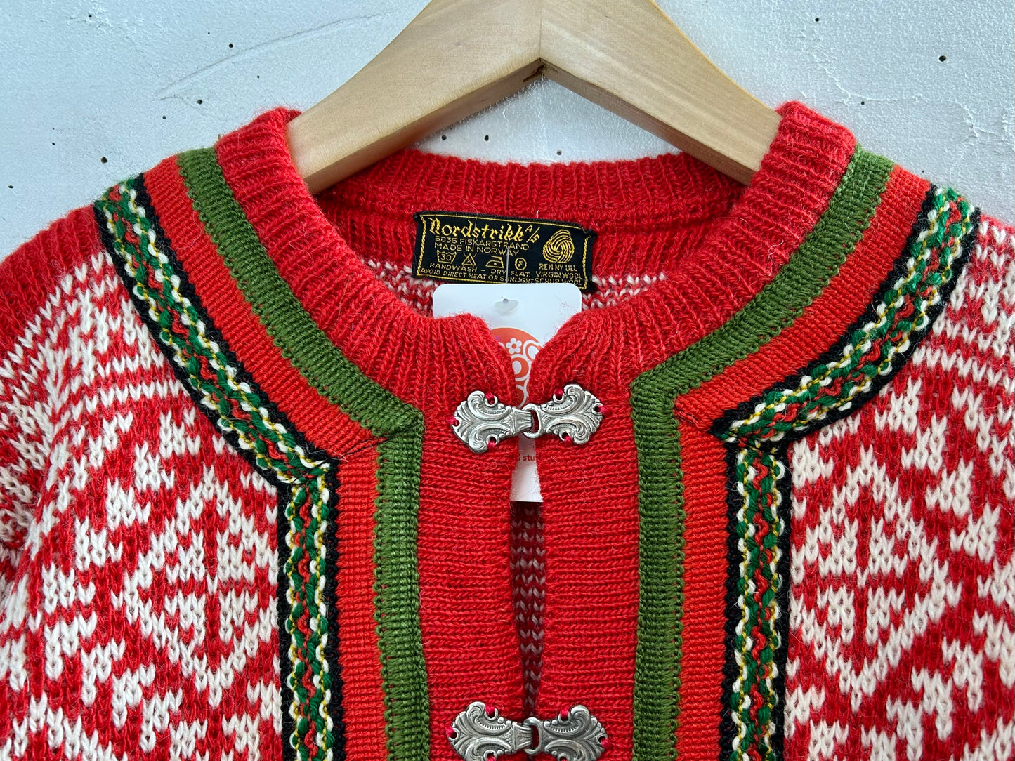 Vintage Nordic Knit Cardigan  MADE IN NORWAY [L29199]