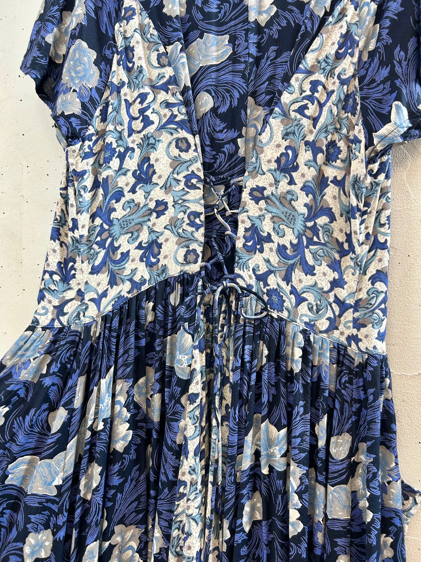 Vintage Viscose Patchwork Dress [E30264]