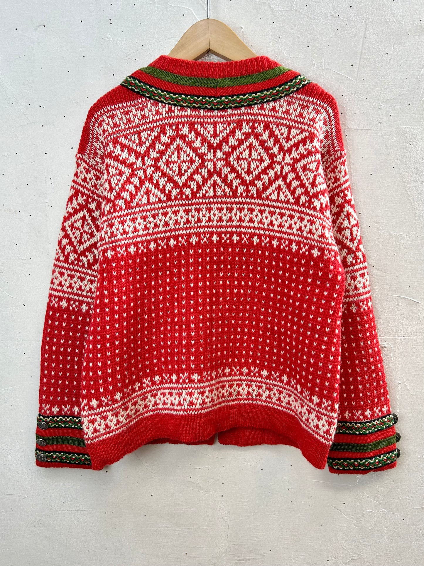 Vintage Nordic Knit Cardigan  MADE IN NORWAY [L29199]