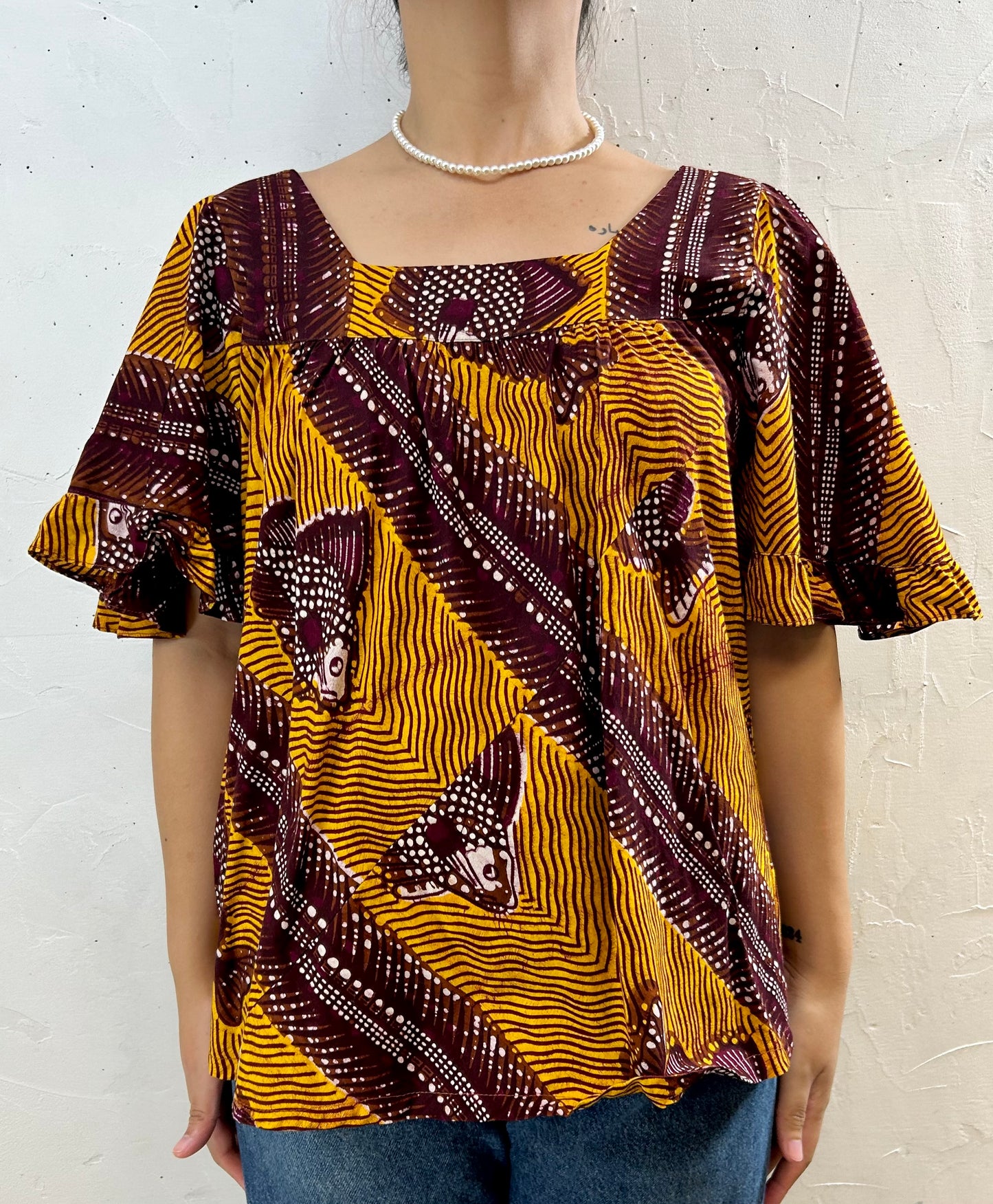 Vintage Batik Tops [F27800]