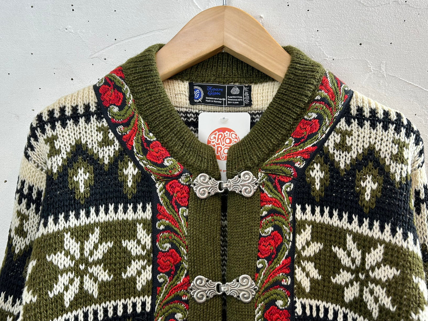 Vintage Nordic Knit Cardigan  MADE IN NORWAY [L29200]