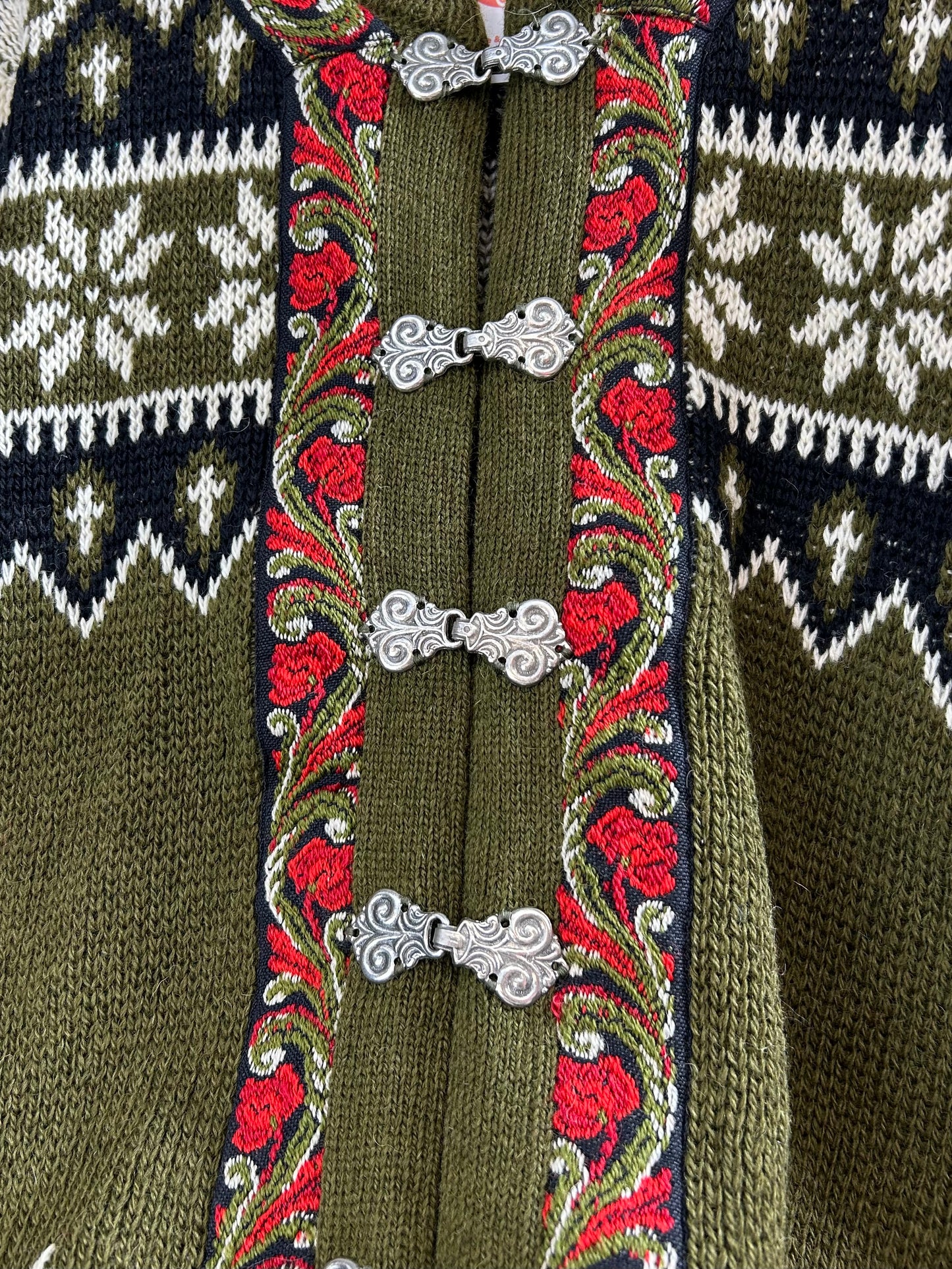 Vintage Nordic Knit Cardigan  MADE IN NORWAY [L29200]