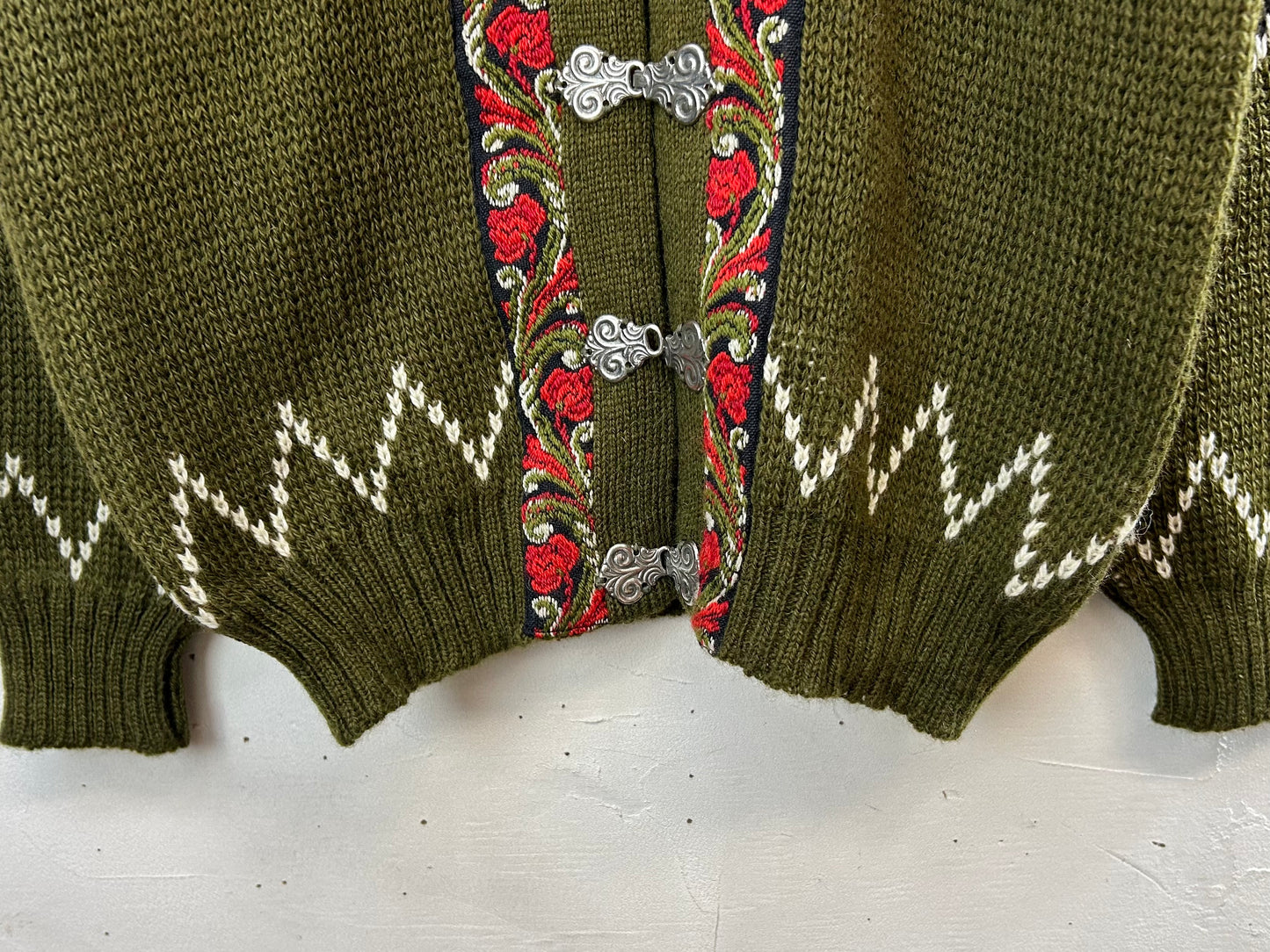 Vintage Nordic Knit Cardigan  MADE IN NORWAY [L29200]