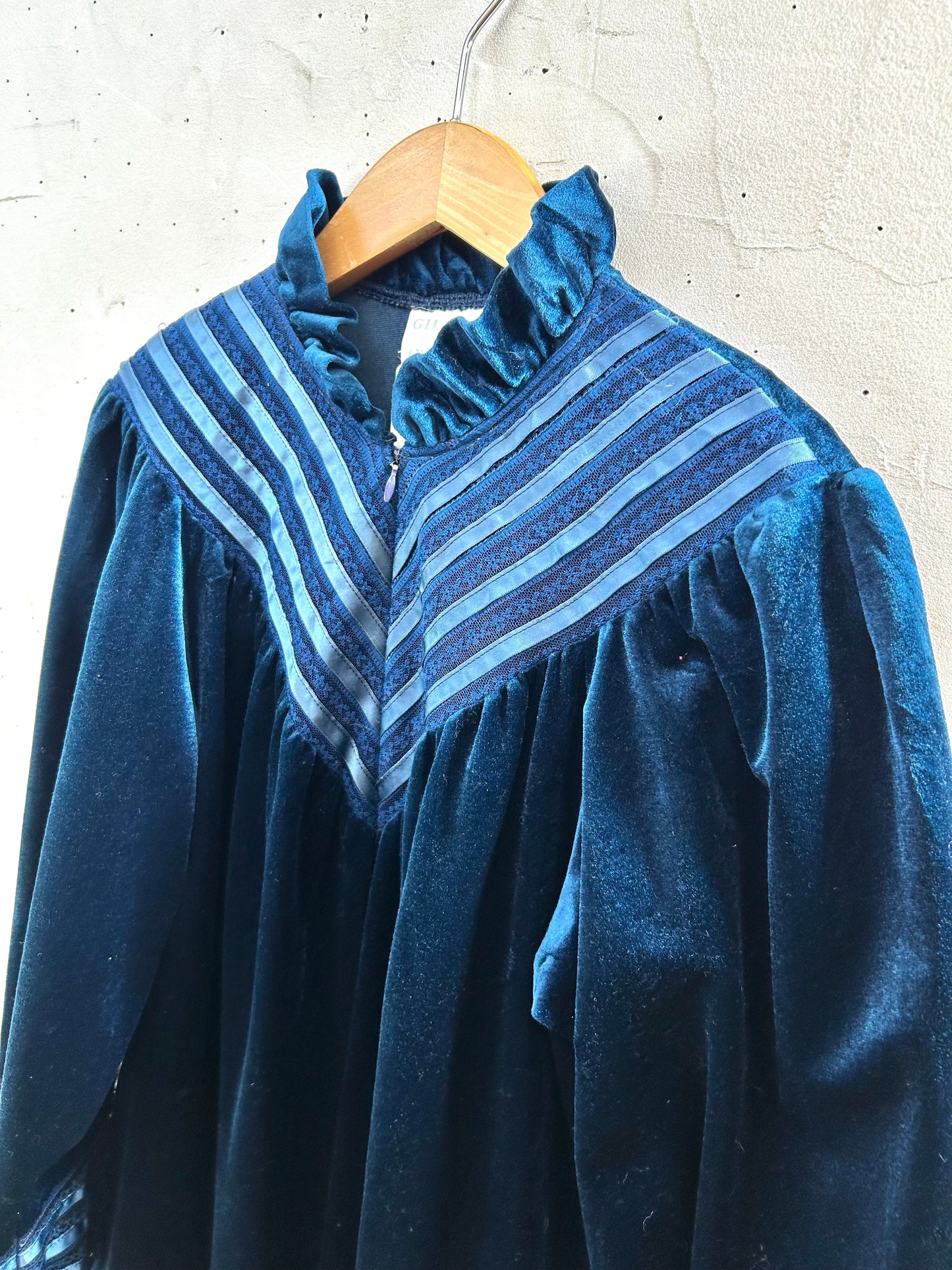 Vintage Velours Dress MADE IN USA [K28965]