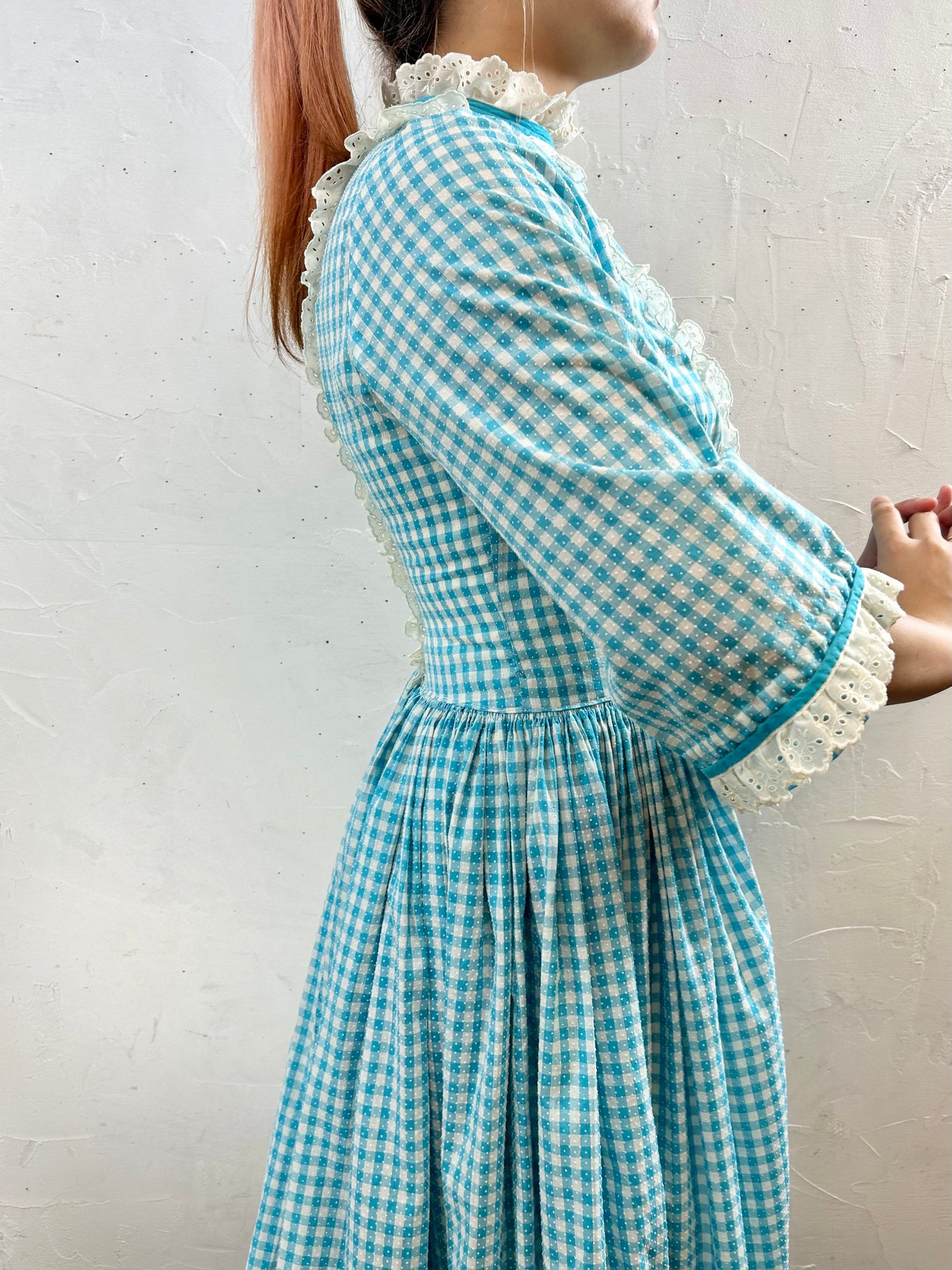 ’70s Gingham Plaid Dress [F27648]