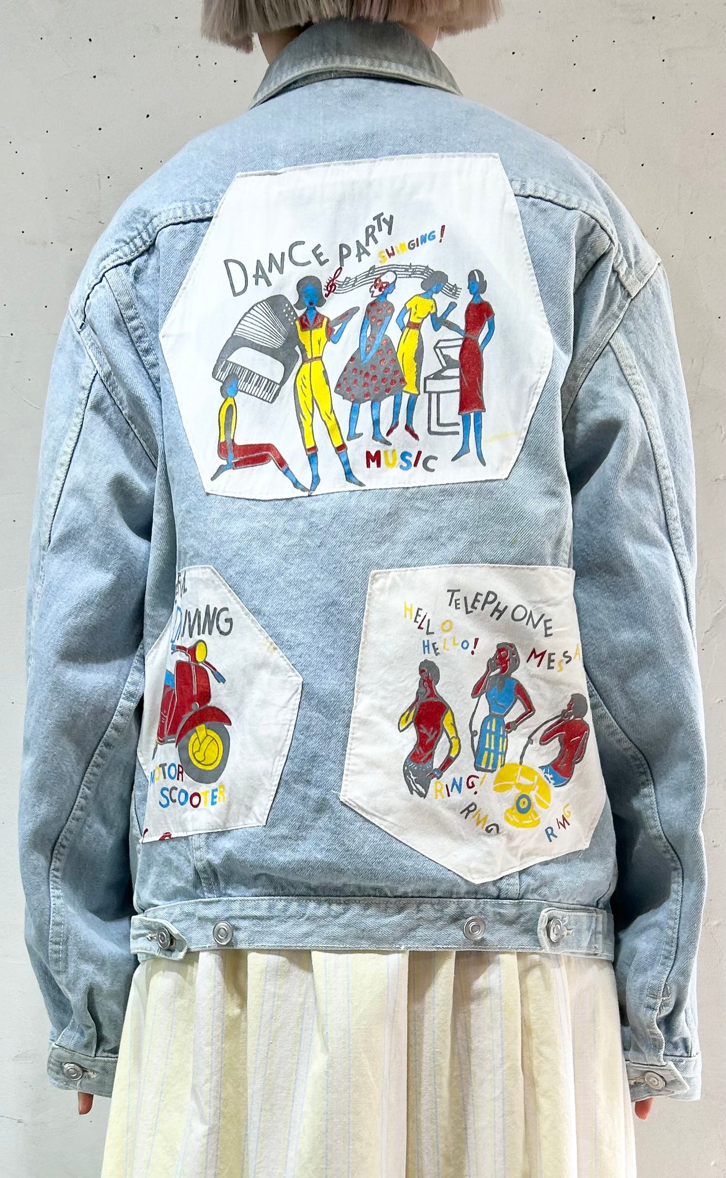 Vintage Denim Jacket MADE IN FRANCE [D26776]