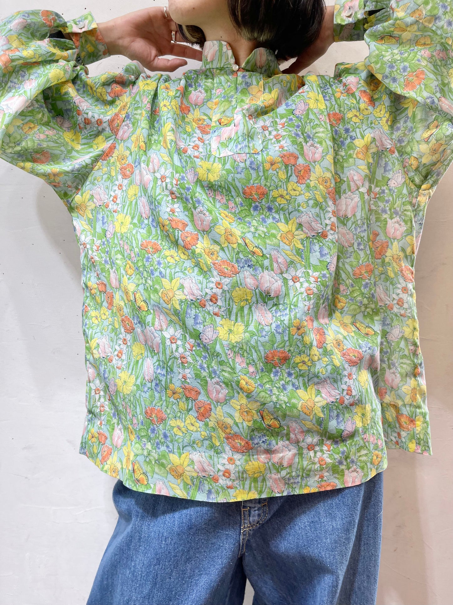 Vintage Flower Blouse [B26165]