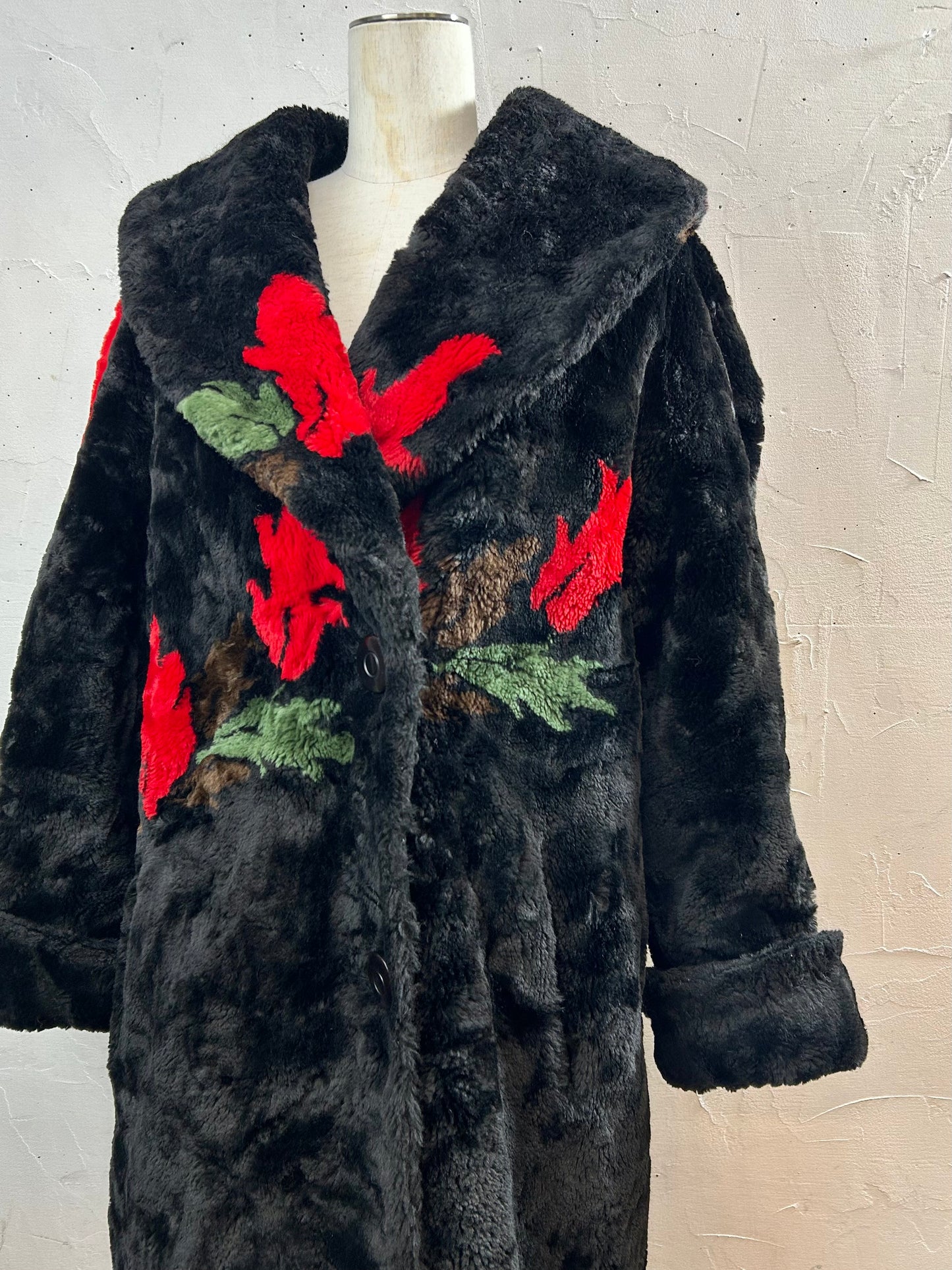 Vintage Reversible Eco Fur Coat [L29202]