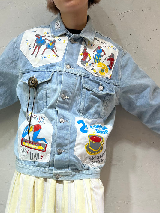 Vintage Denim Jacket MADE IN FRANCE [D26776]