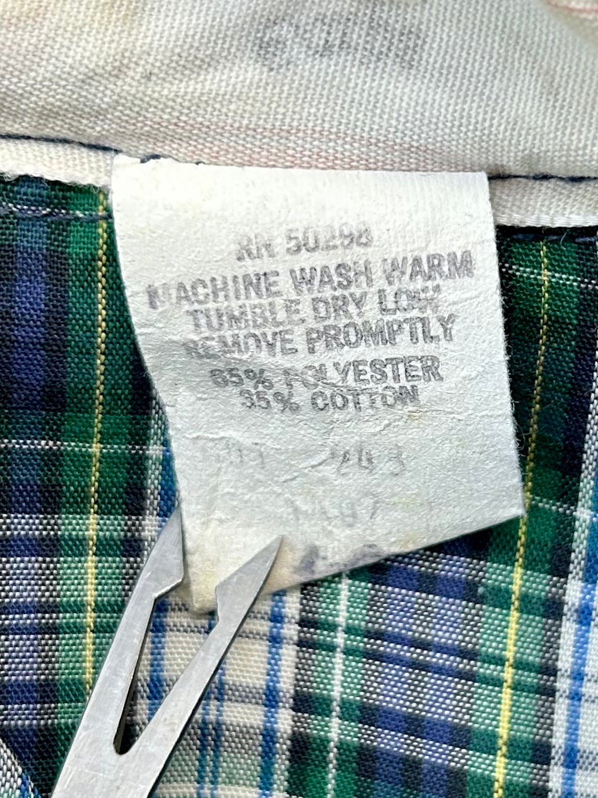 ’70s Vintage Plaid Shirt [E27195]