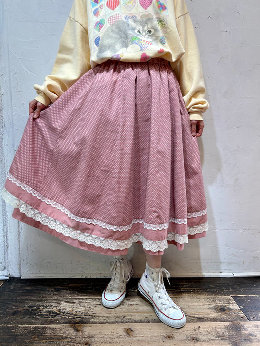 ’70s Vintage Reversible Skirt MADE IN USA [B26283]