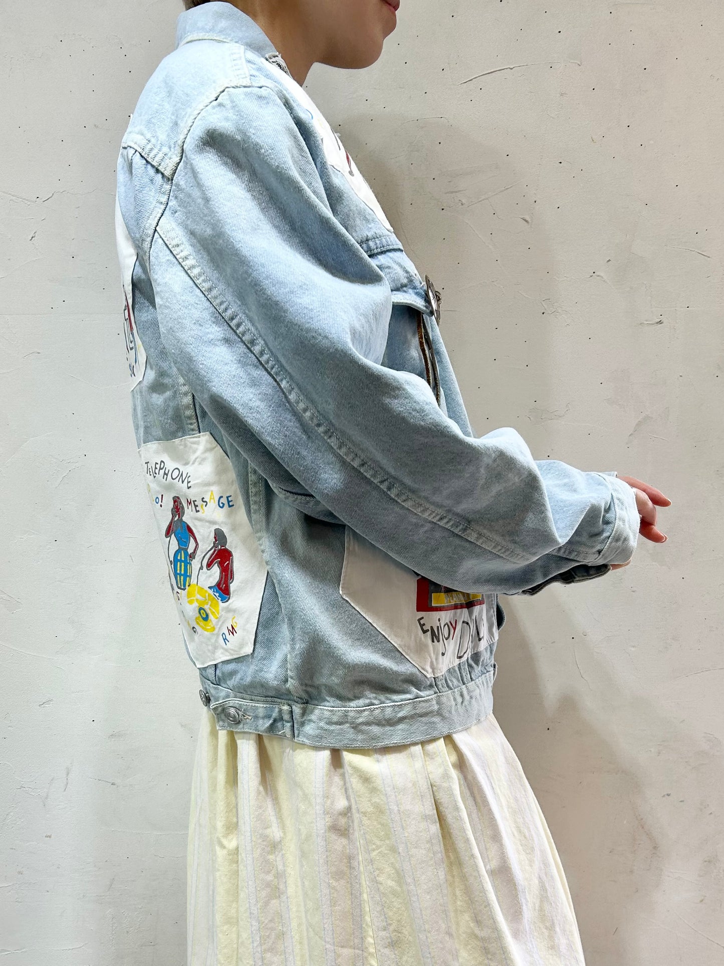 Vintage Denim Jacket MADE IN FRANCE [D26776]