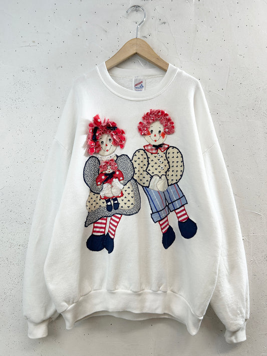 Vintage Sweat 〜Raggedy Ann & Andy MADE IN USA〜 [J34364]