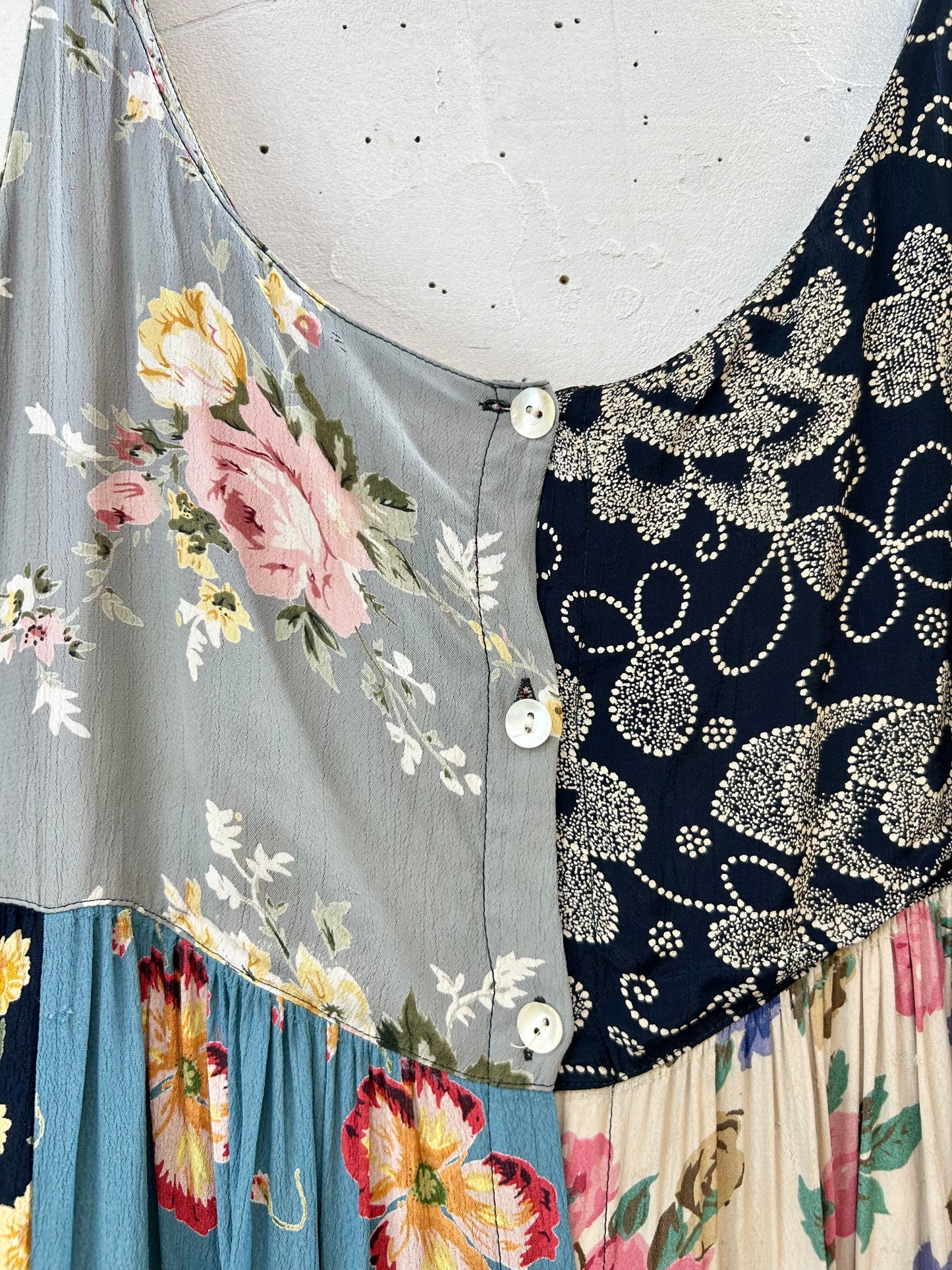 Vintage Indian Rayon Camisole Dress [E30263]