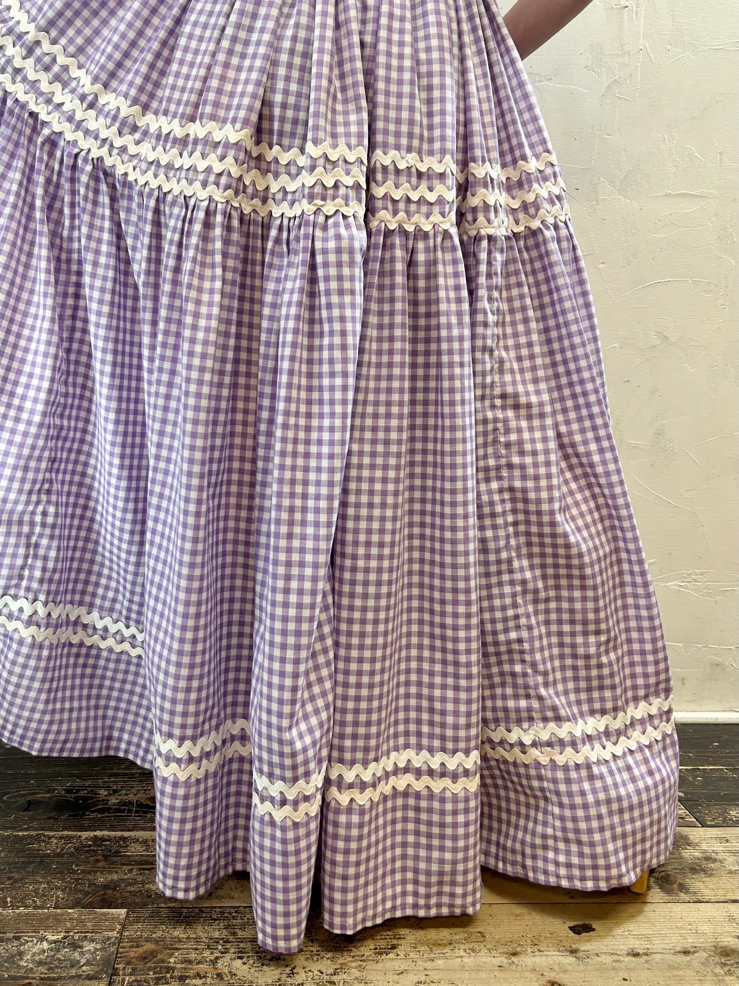 ’70s Gingham Plaid Dress [F27647]