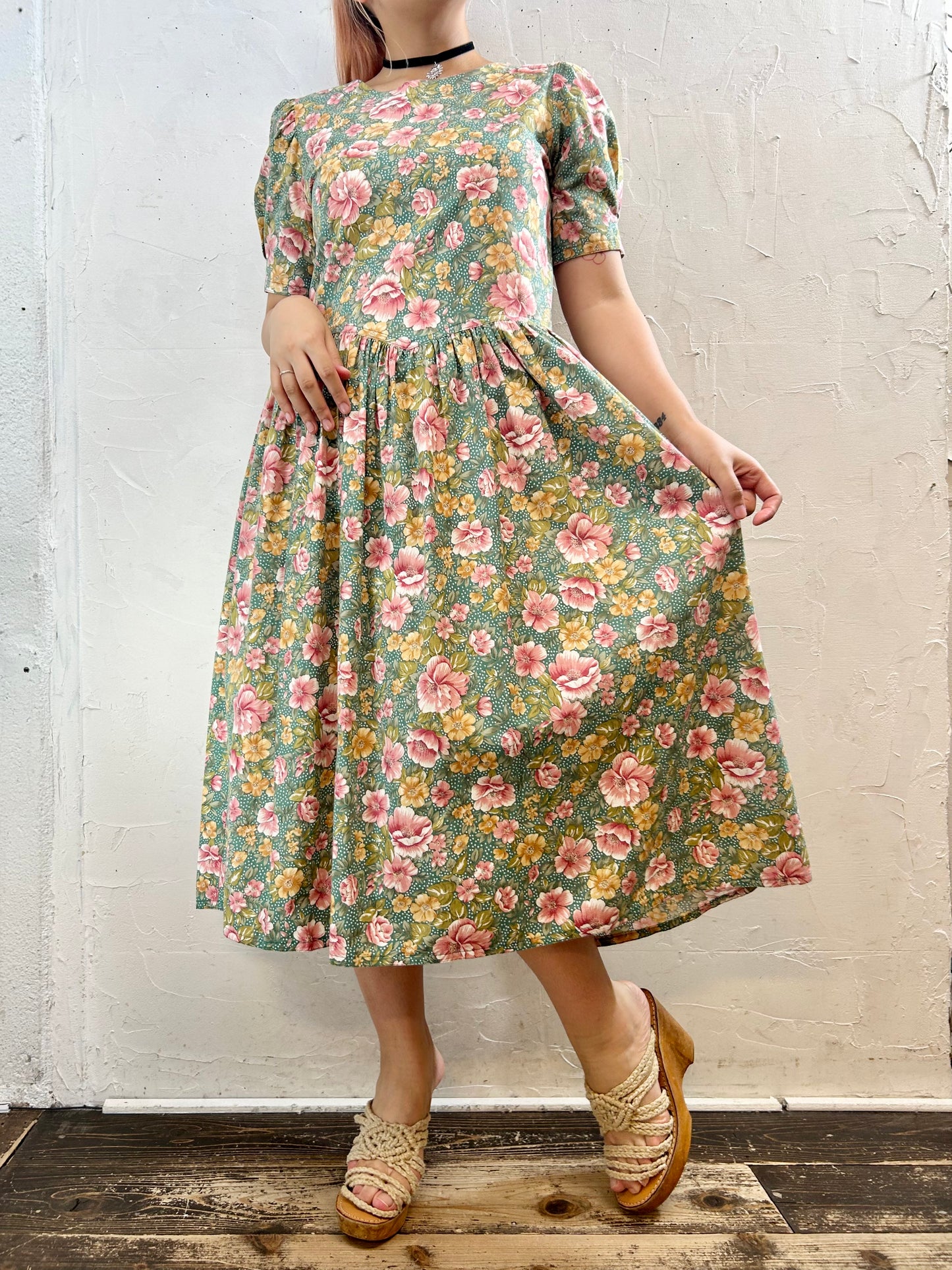 Vintage Flower Dress [F27639]