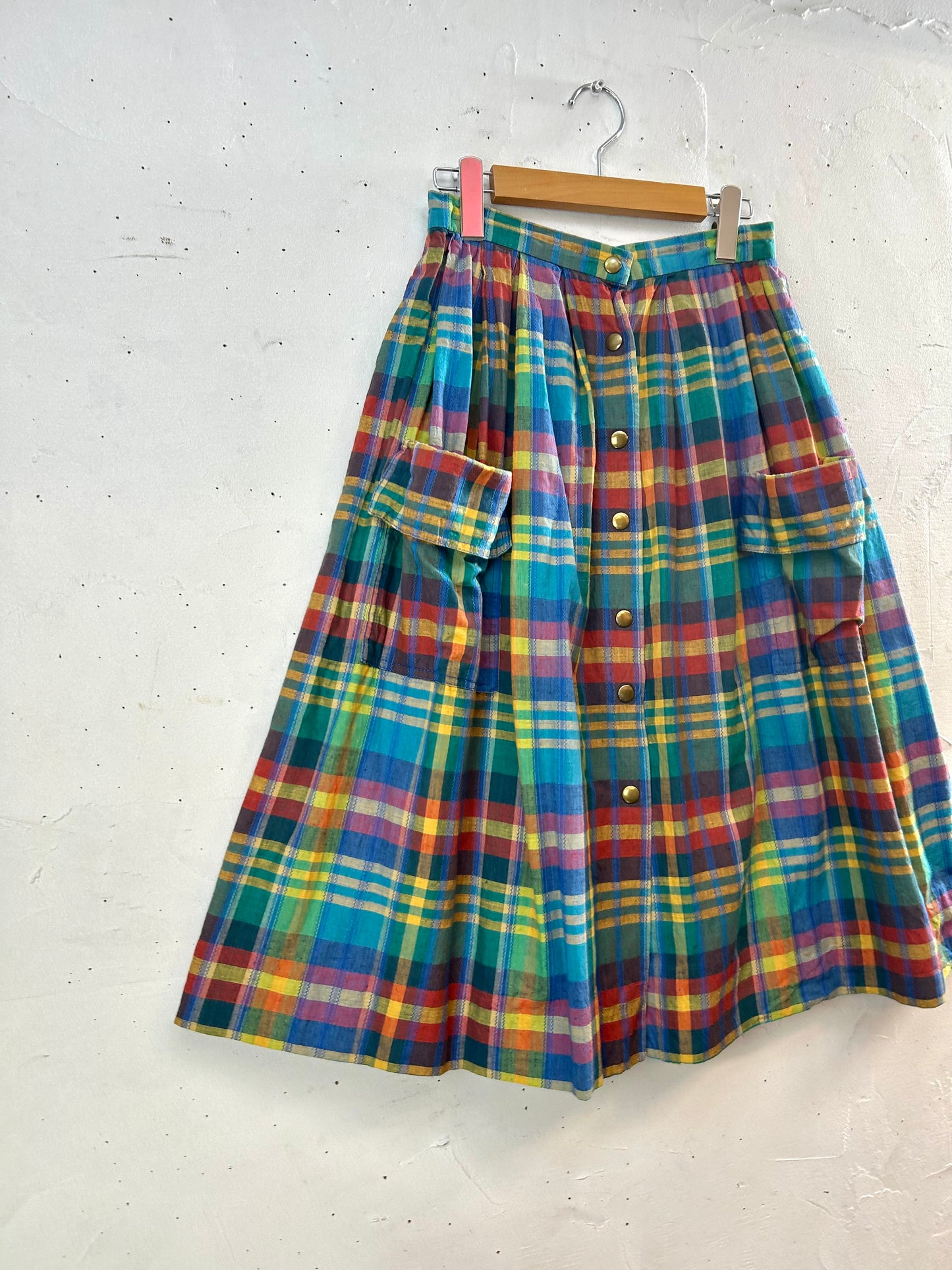 Vintage Plaid Skirt [A29403]