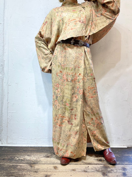 Vintage Rayon Dress MADE IN USA [L25736]