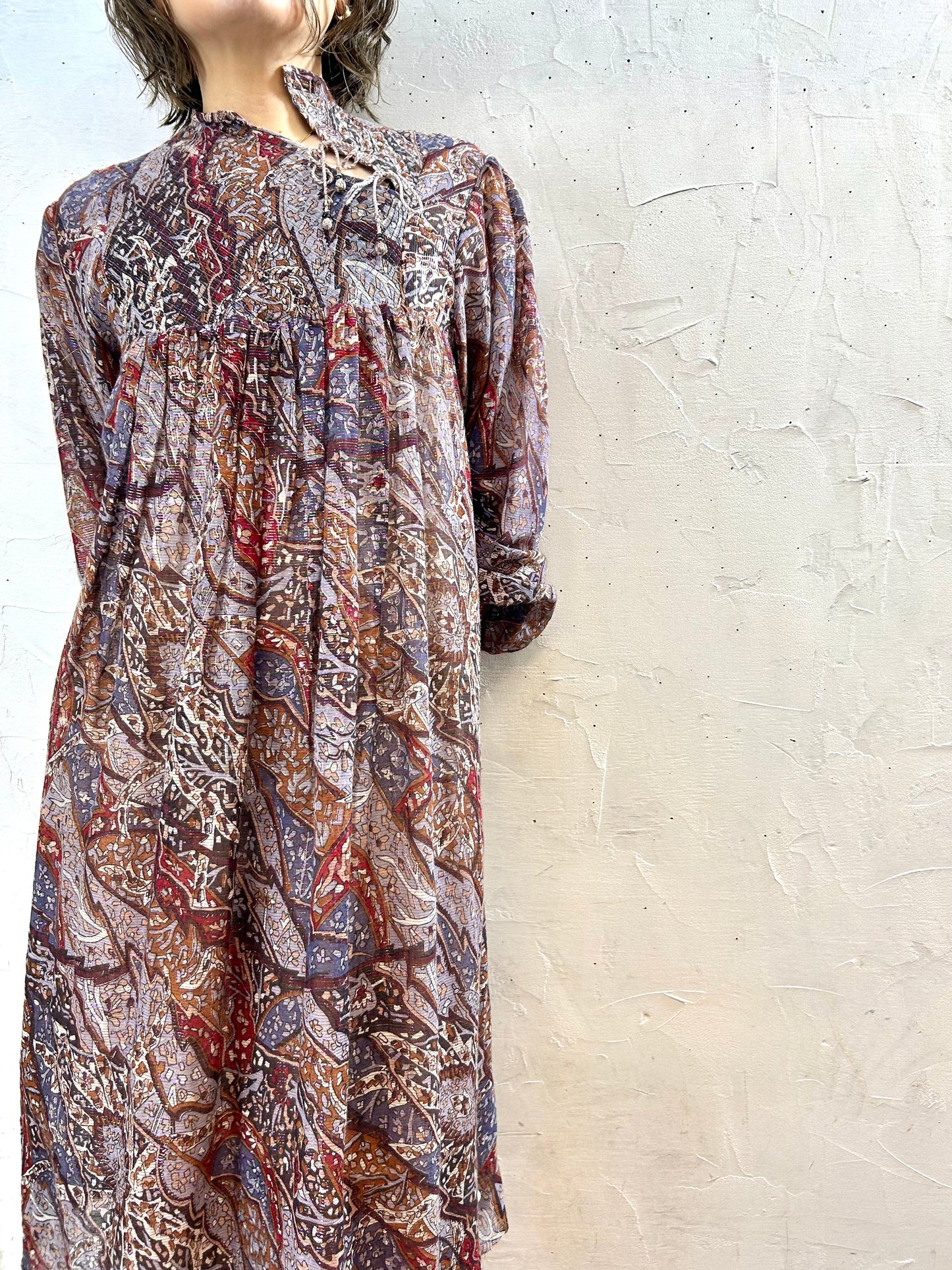 Vintage Indian cotton  Dress[F27805]