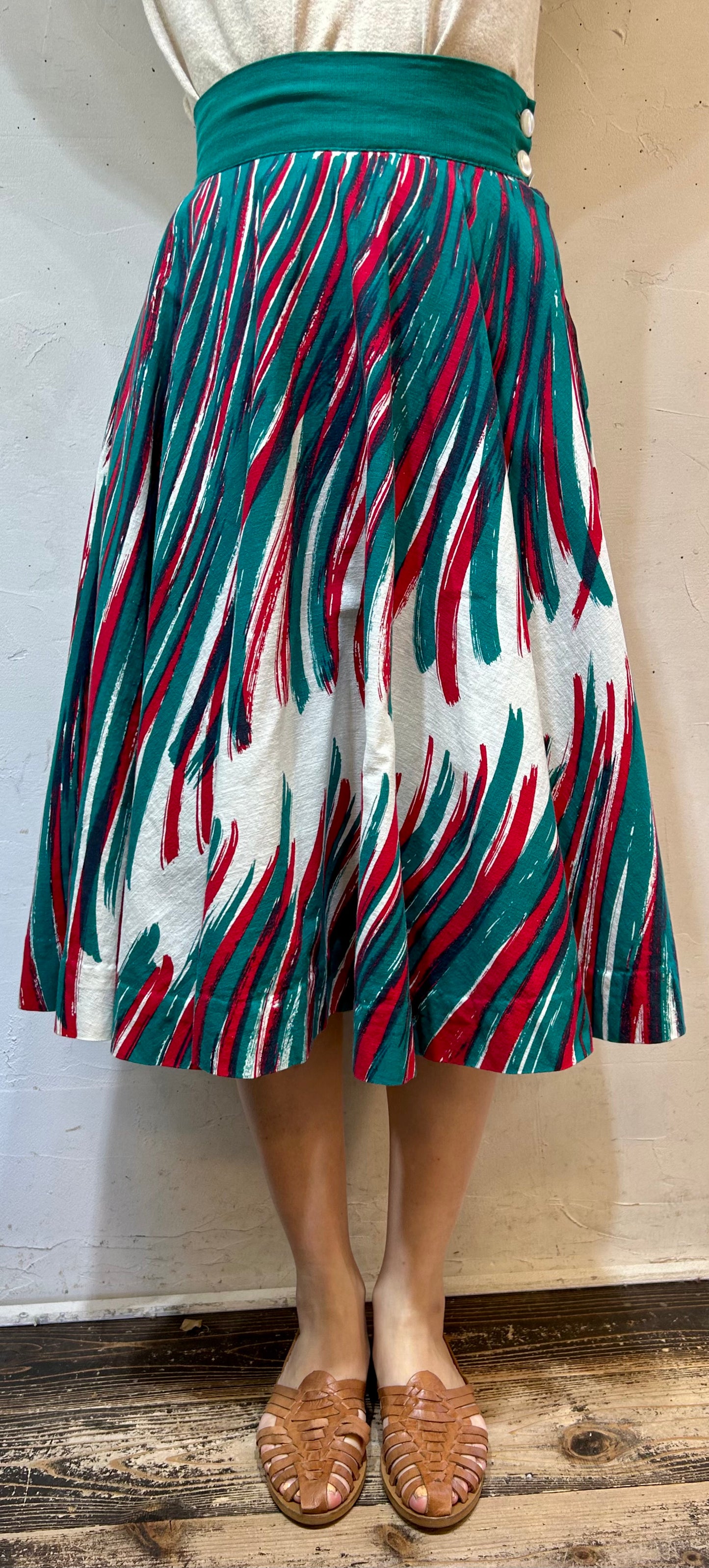 ’50s Vintage Circular Skirt [J25397]