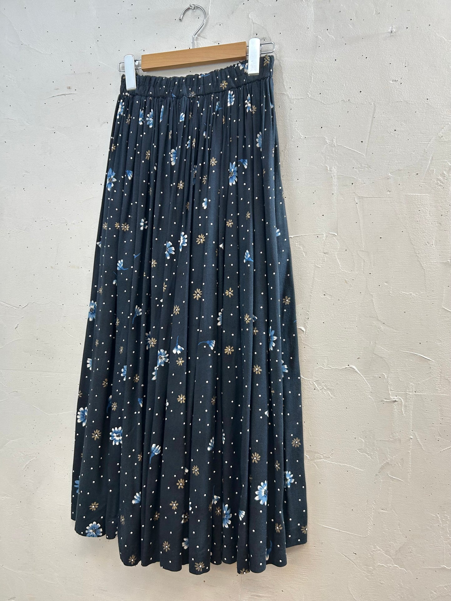 Vintage Rayon Skirt MADE IN USA [D30065]