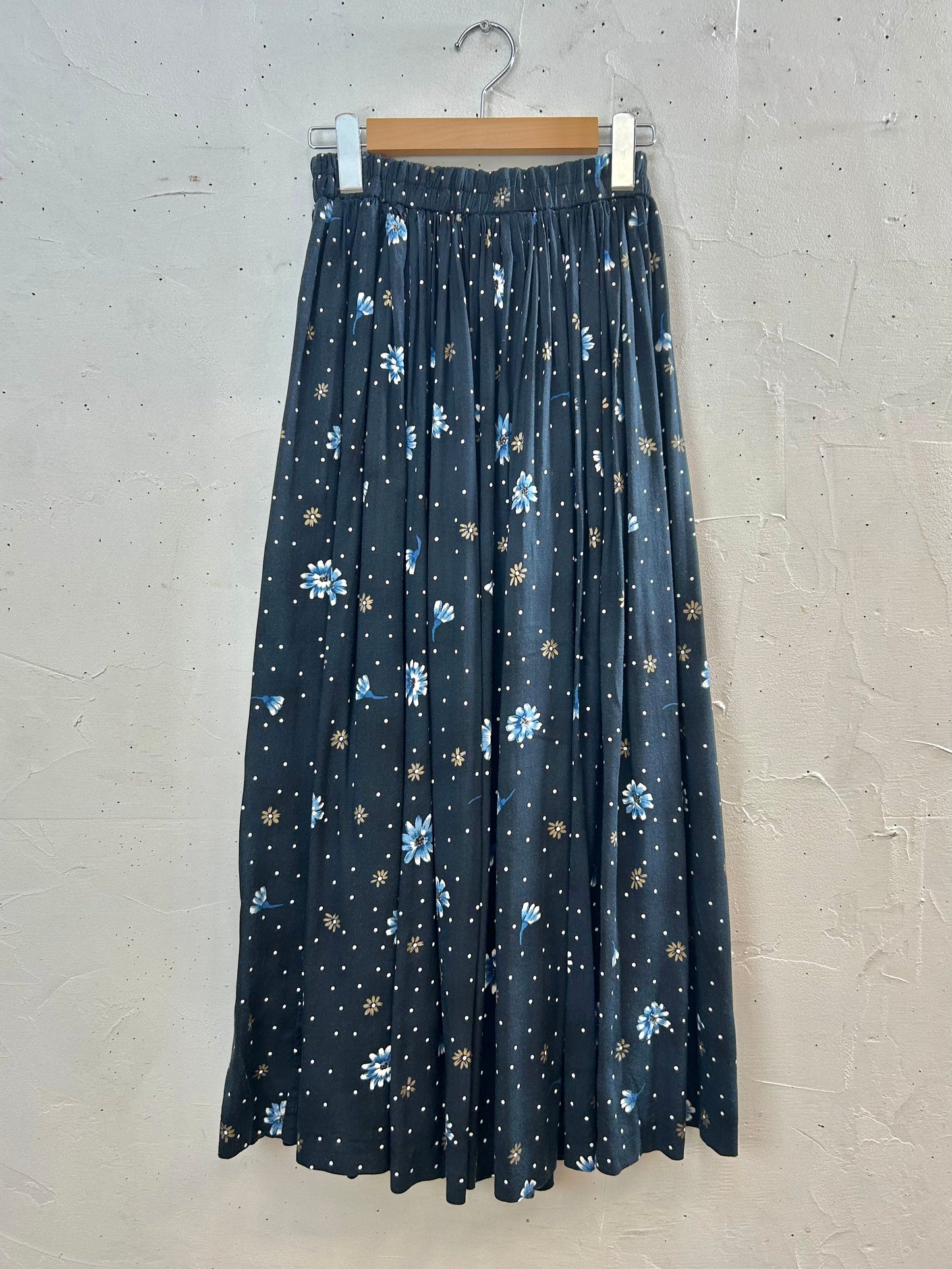Vintage Rayon Skirt MADE IN USA [D30065]