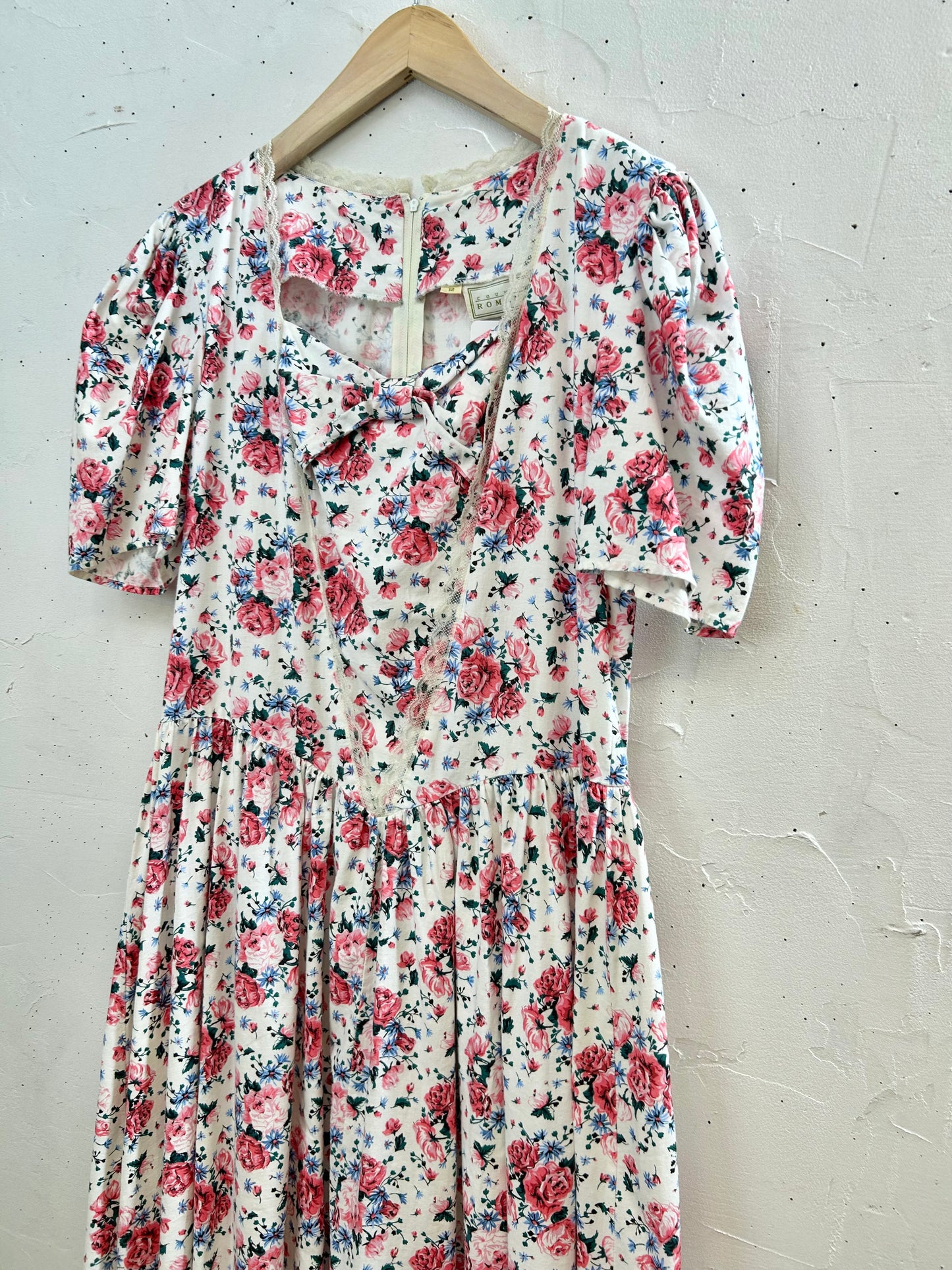 '80s Vintage Flower Dress [D30064]