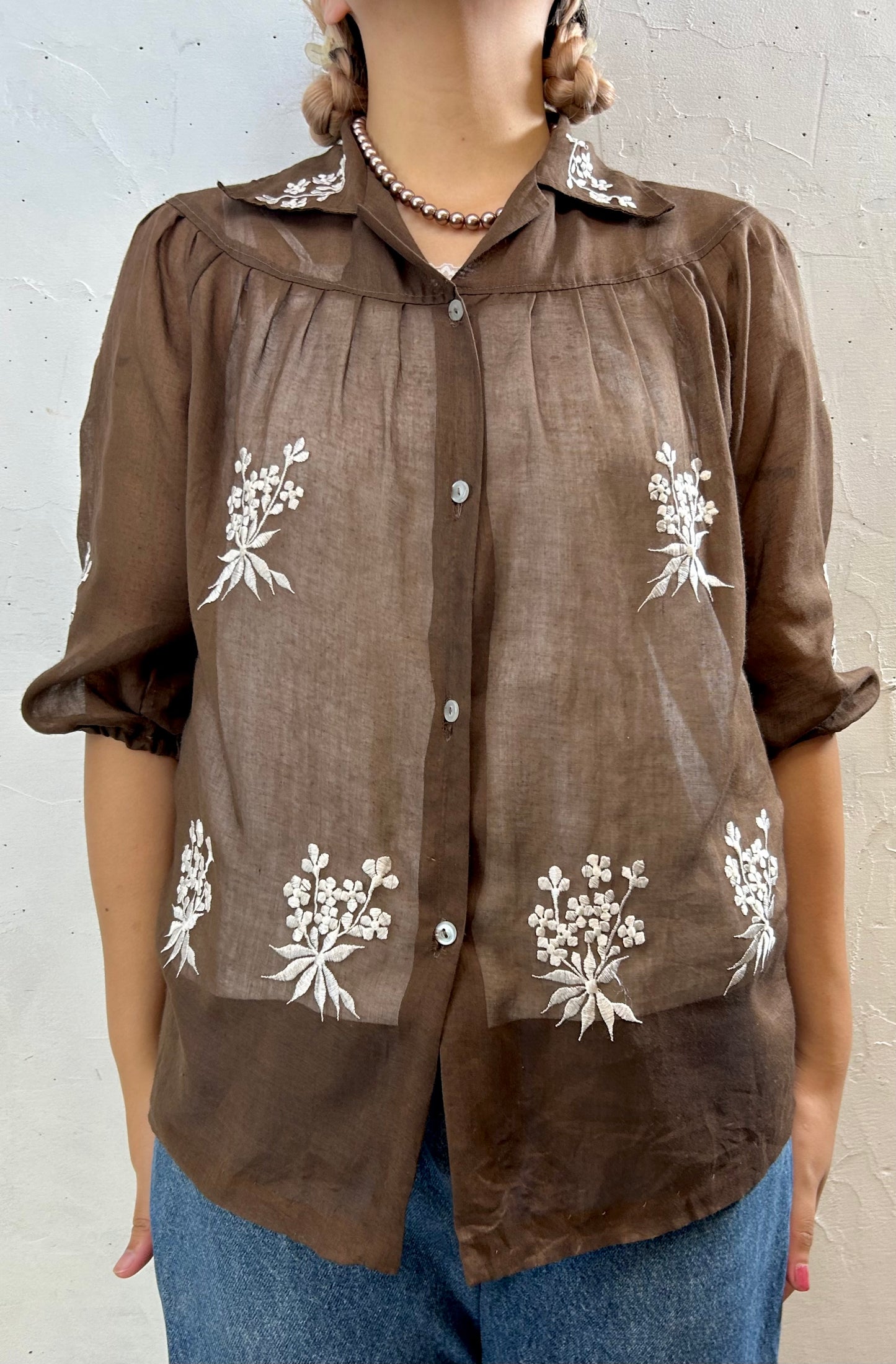 Vintage Embroidery Shirt [H28105]