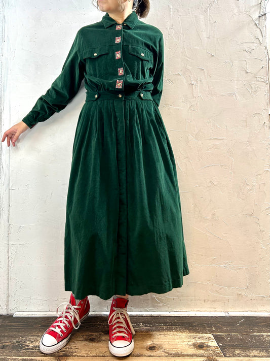 Vintage Corduroy Dress  [J28739]