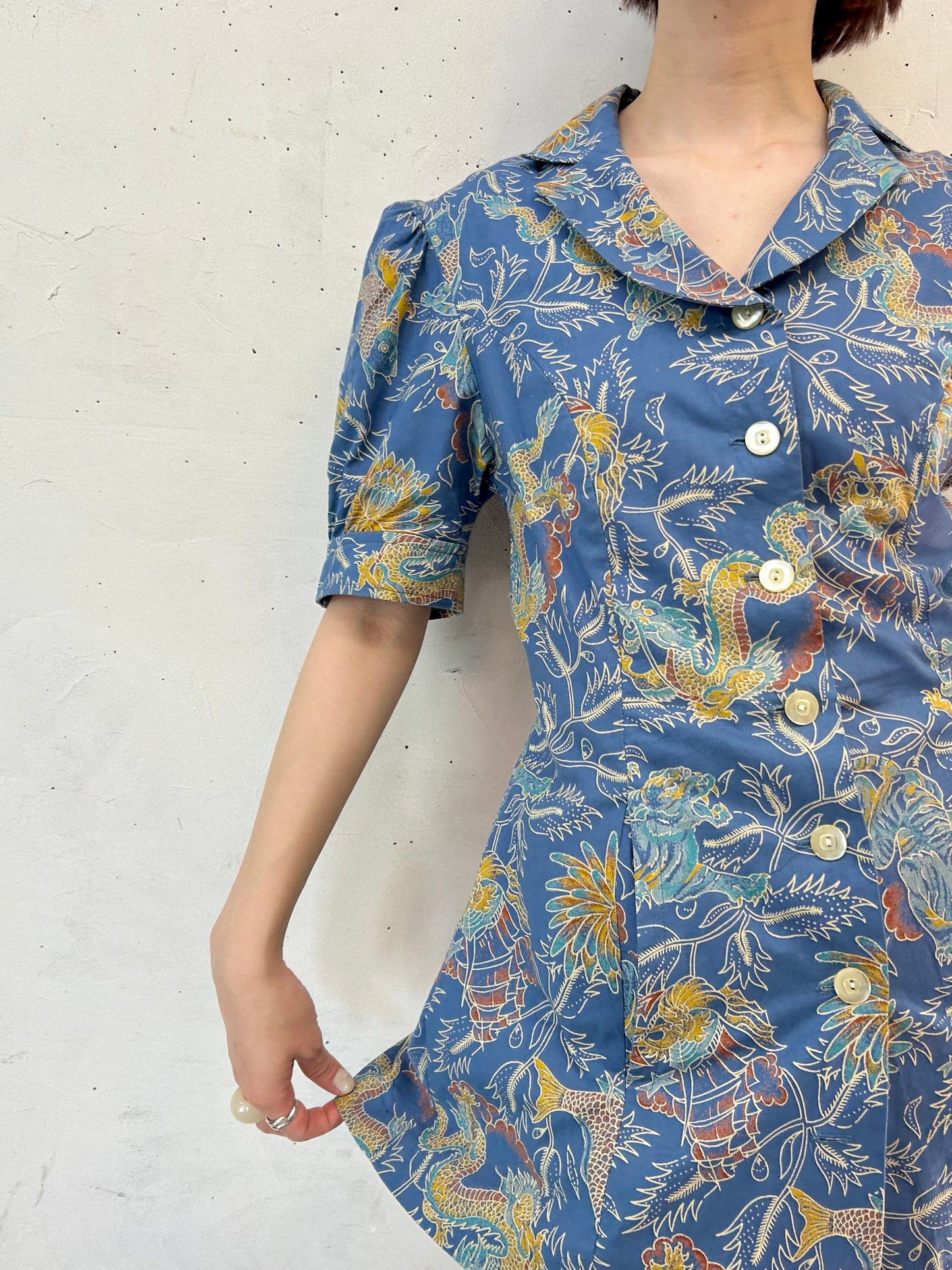 Vintage Cotton Shirt 〜CAROLE RICHARD〜 [E27207]