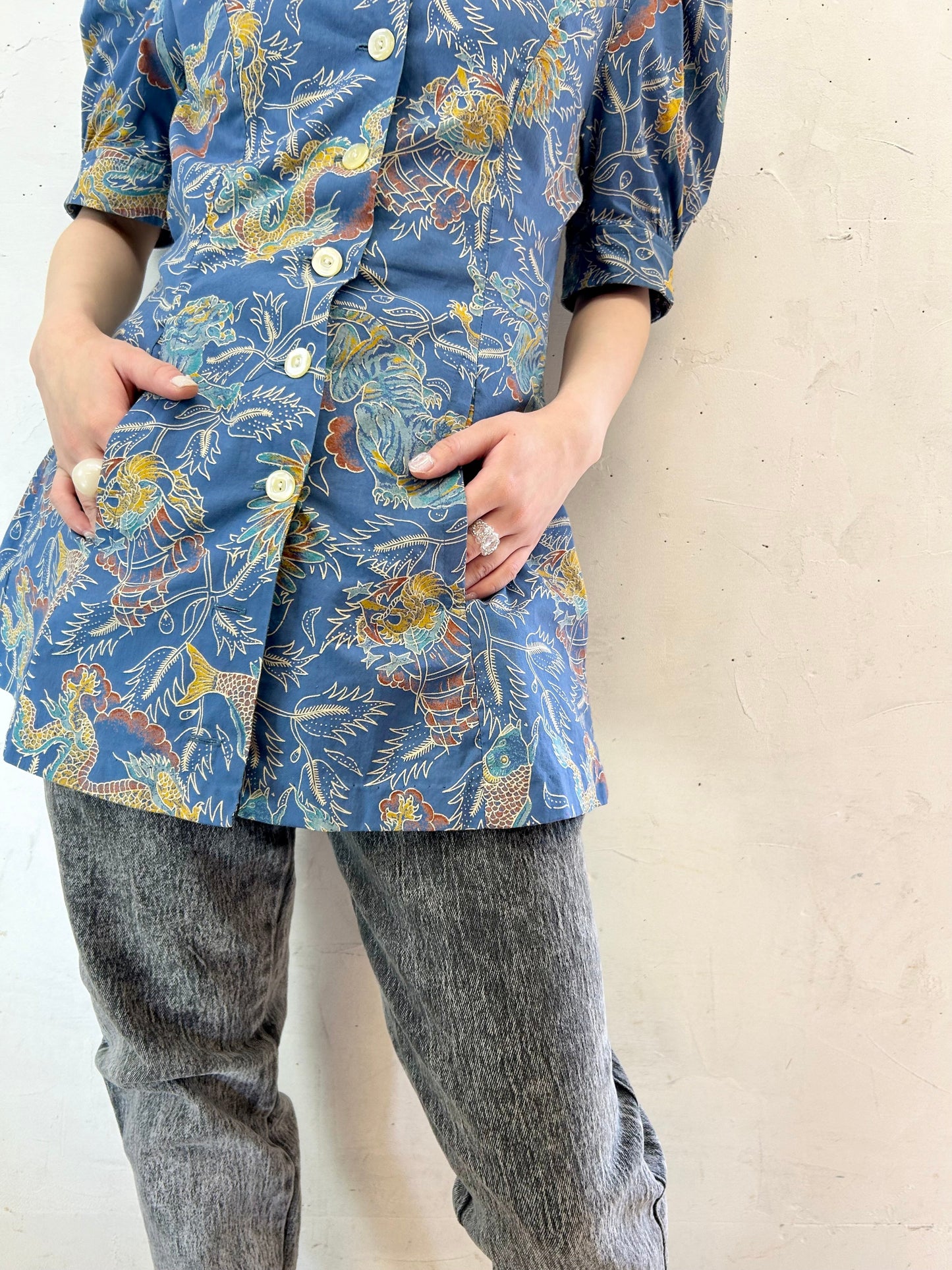 Vintage Cotton Shirt 〜CAROLE RICHARD〜 [E27207]