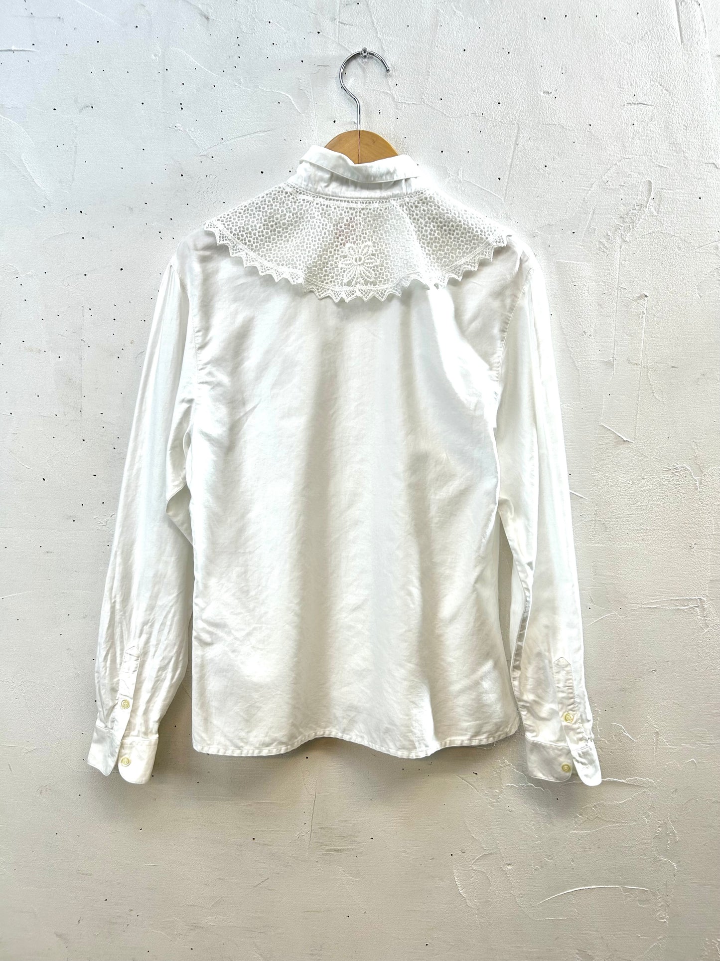 Vintage White Blouse MADE IN FRANCE [H28307]