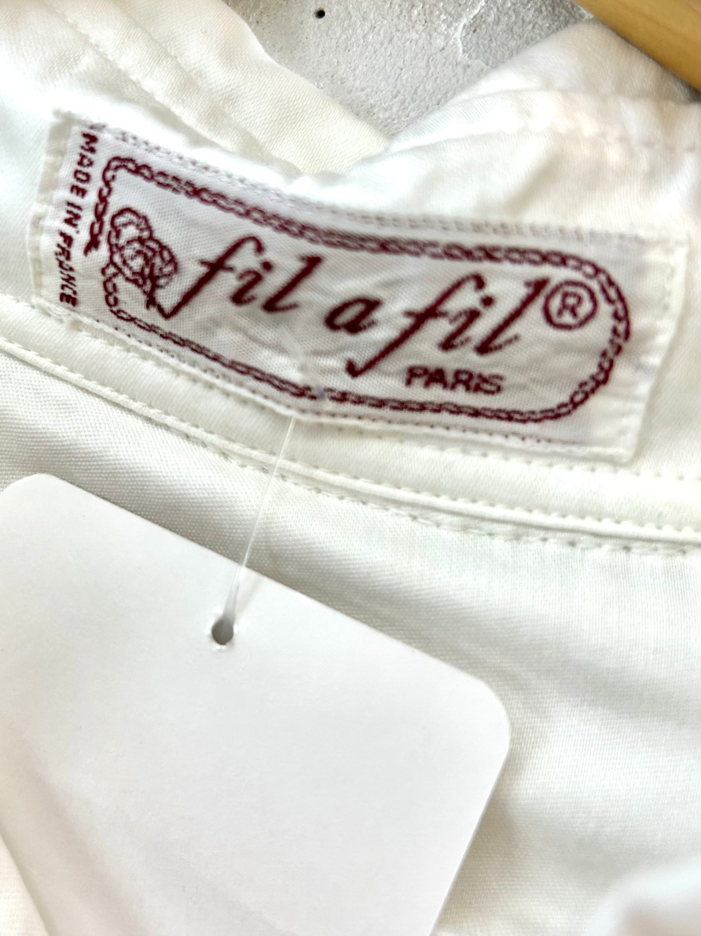 Vintage White Blouse MADE IN FRANCE [H28307]