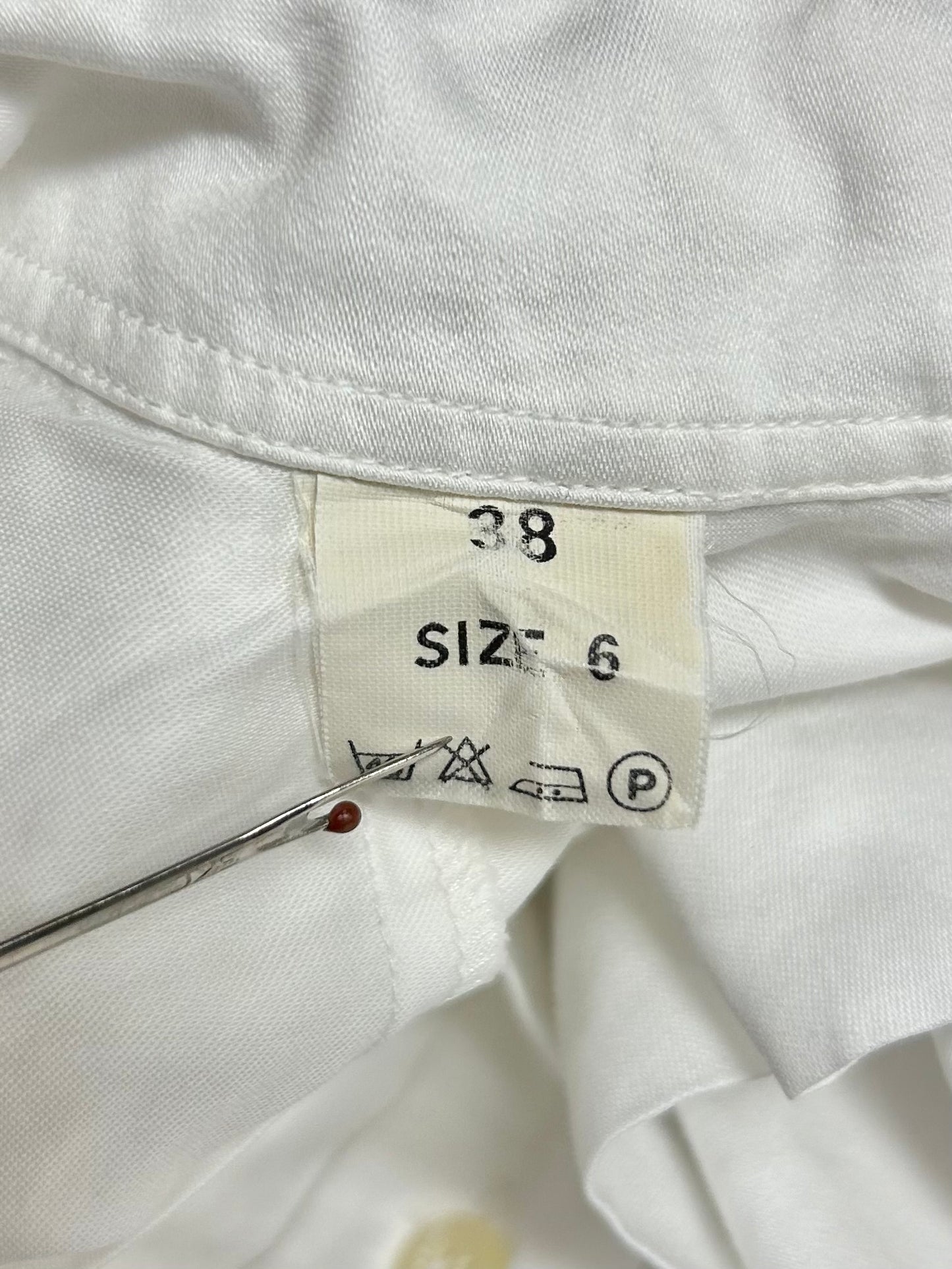 Vintage White Blouse MADE IN FRANCE [H28307]