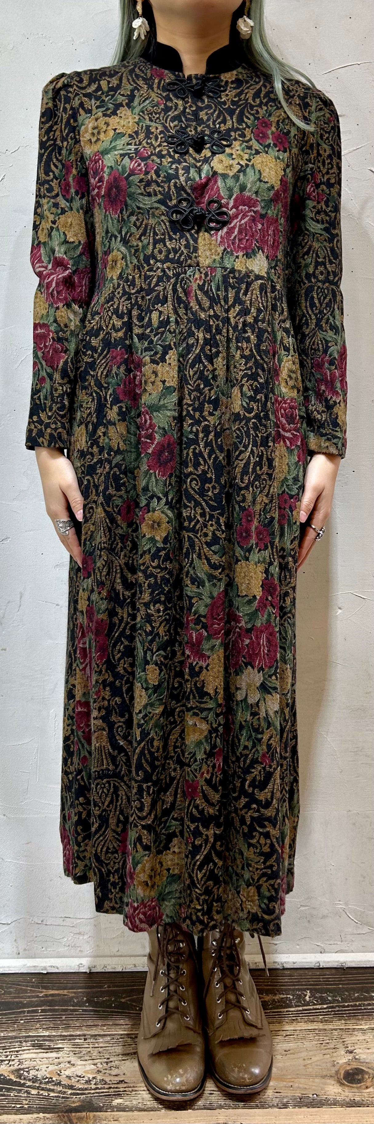 Vintage Rayon Dress〜JESSICA HOWARD〜 [A25964]