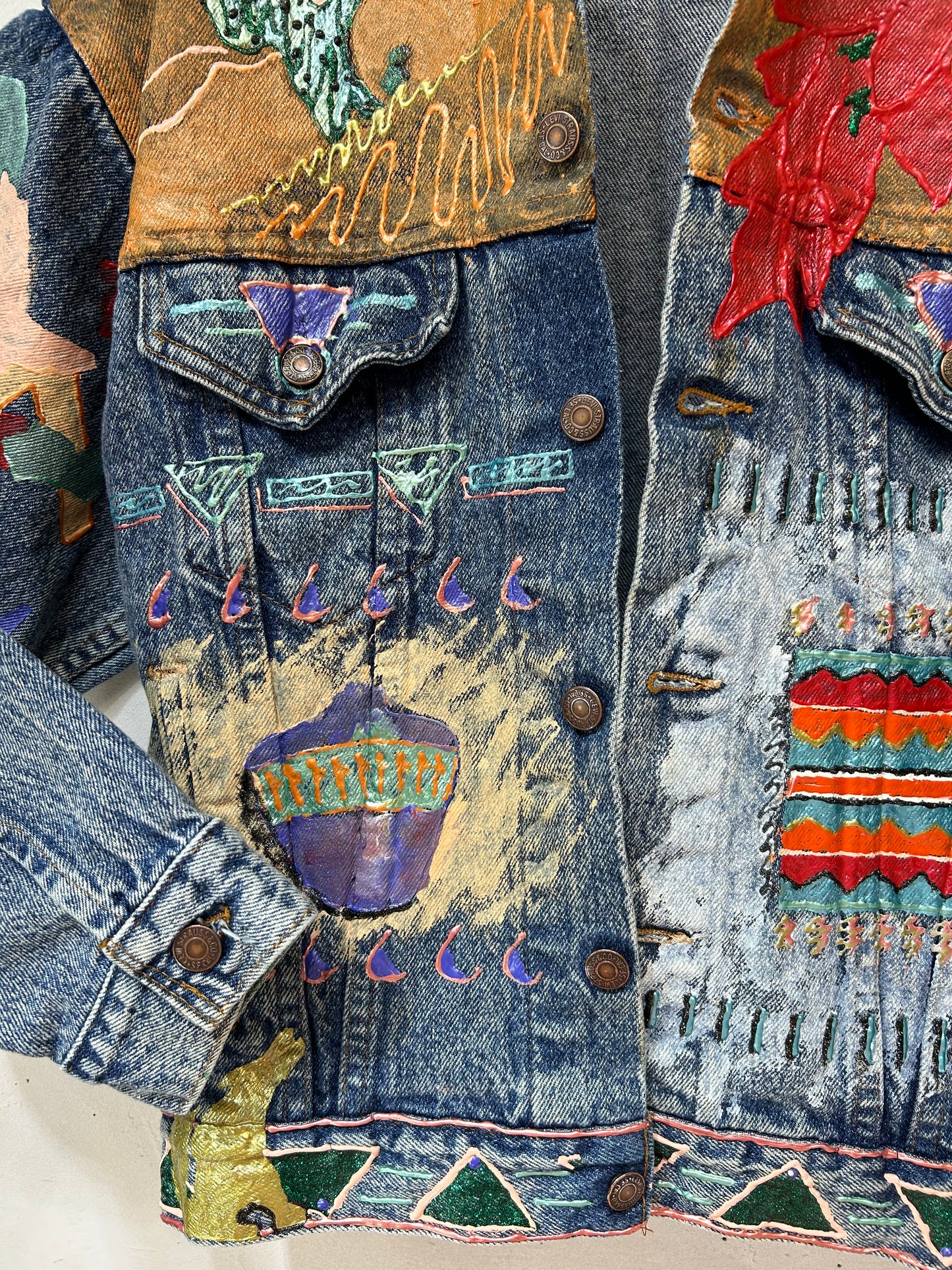 Vintage Hand Paint Denim Jacket 〜Levi's〜 [D26779]