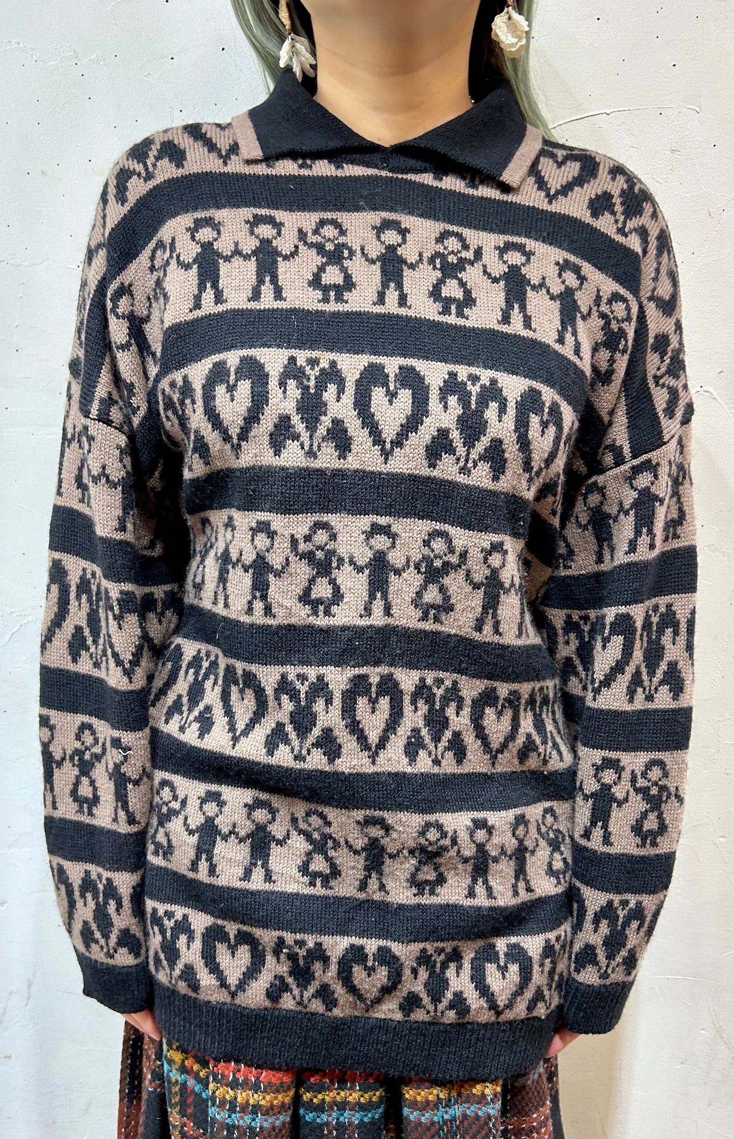 Vintage Knit Sweater MADE IN ITALY [A25969]
