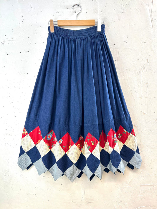 Vintage Patchwork Skirt [E30267]