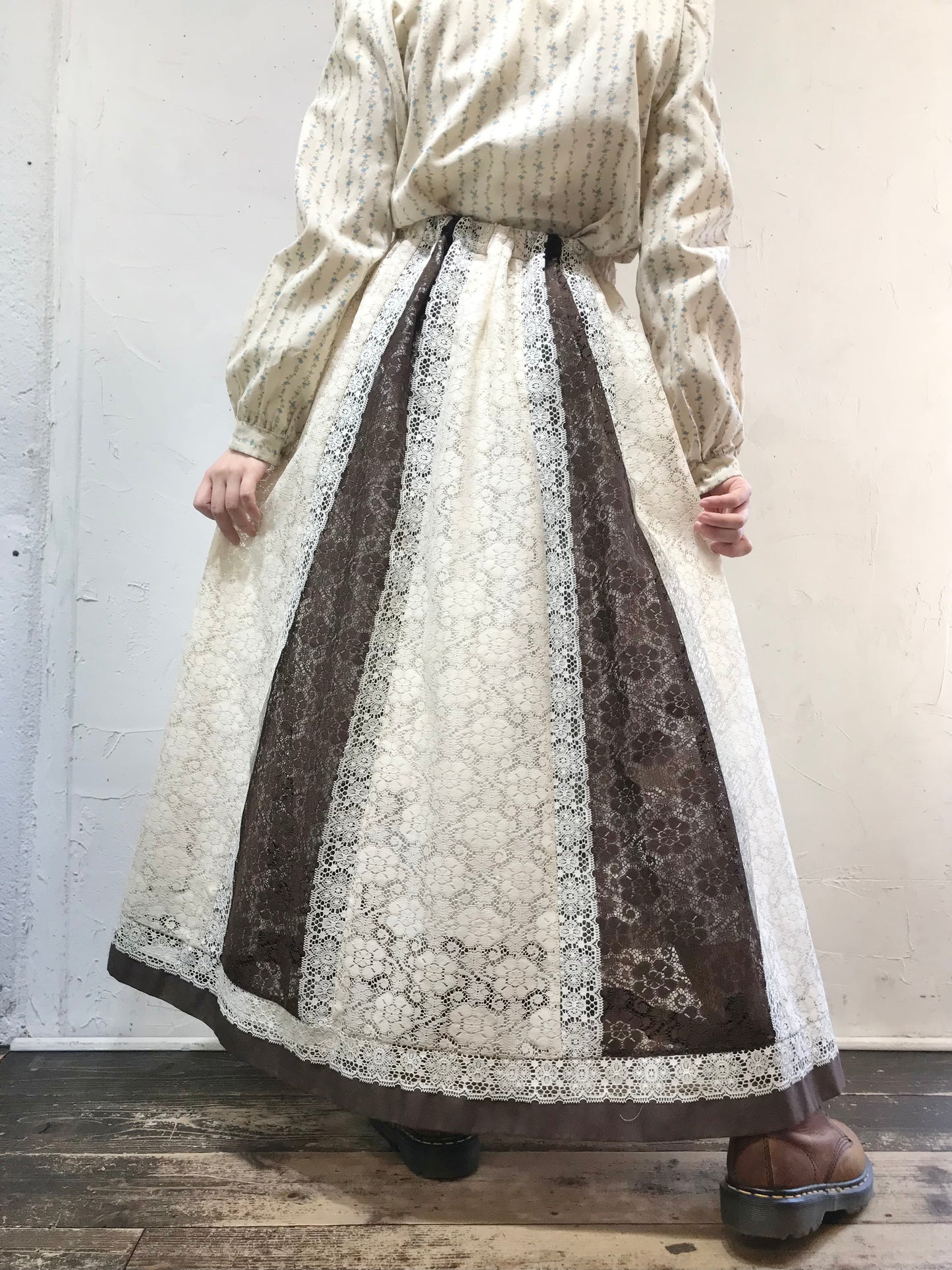 ’70s Vintage Patchwork Skirt [A26064]