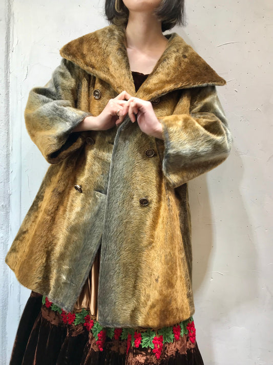 Vintage Eco Fur Coat [K25674]