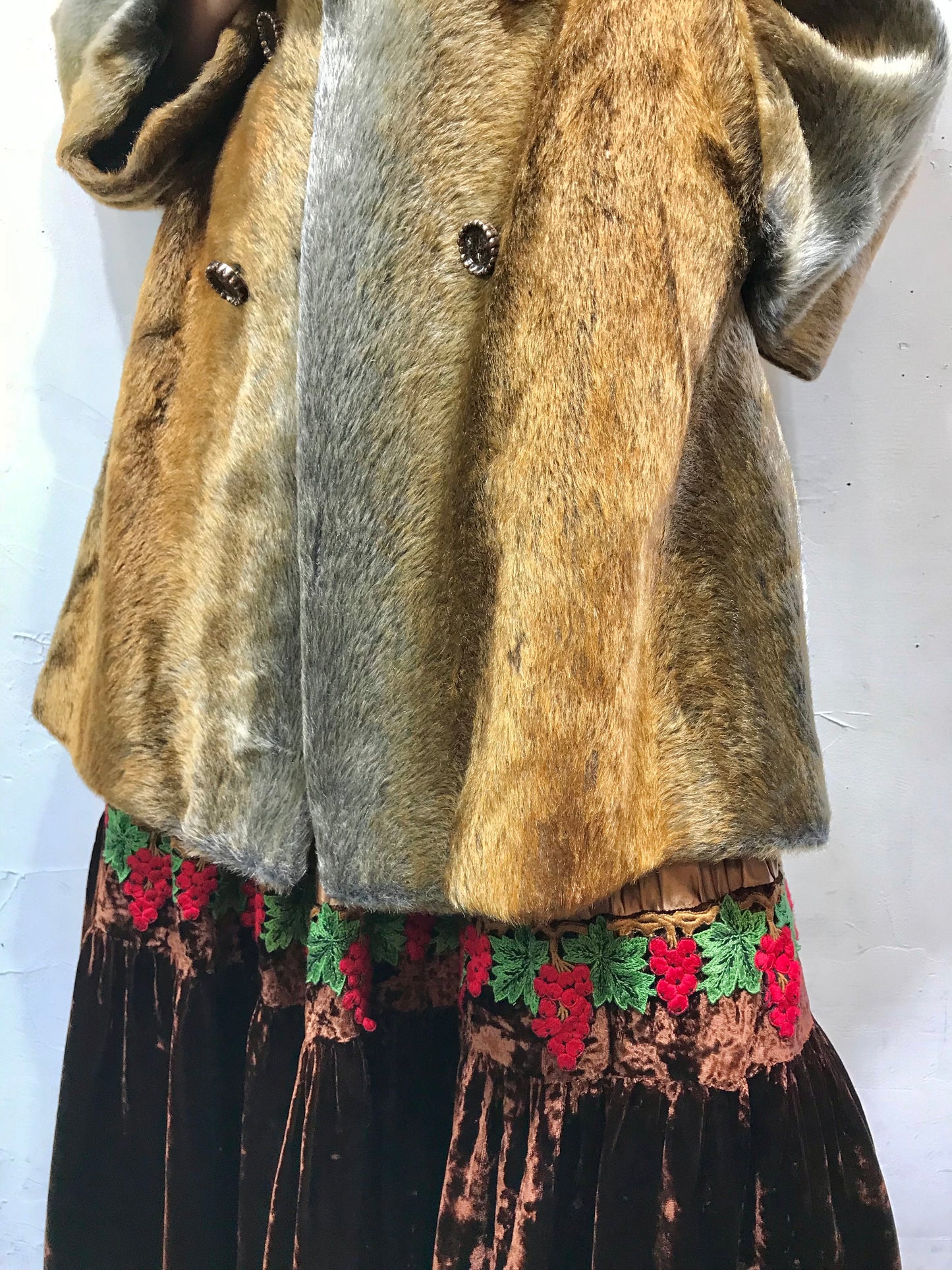 Vintage Eco Fur Coat [K25674]