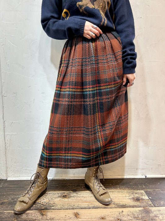 Vintage Plaid Skirt [A25967]