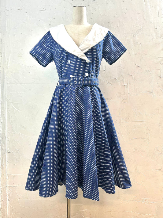 Vintage Big Collar  Dress [B29632]