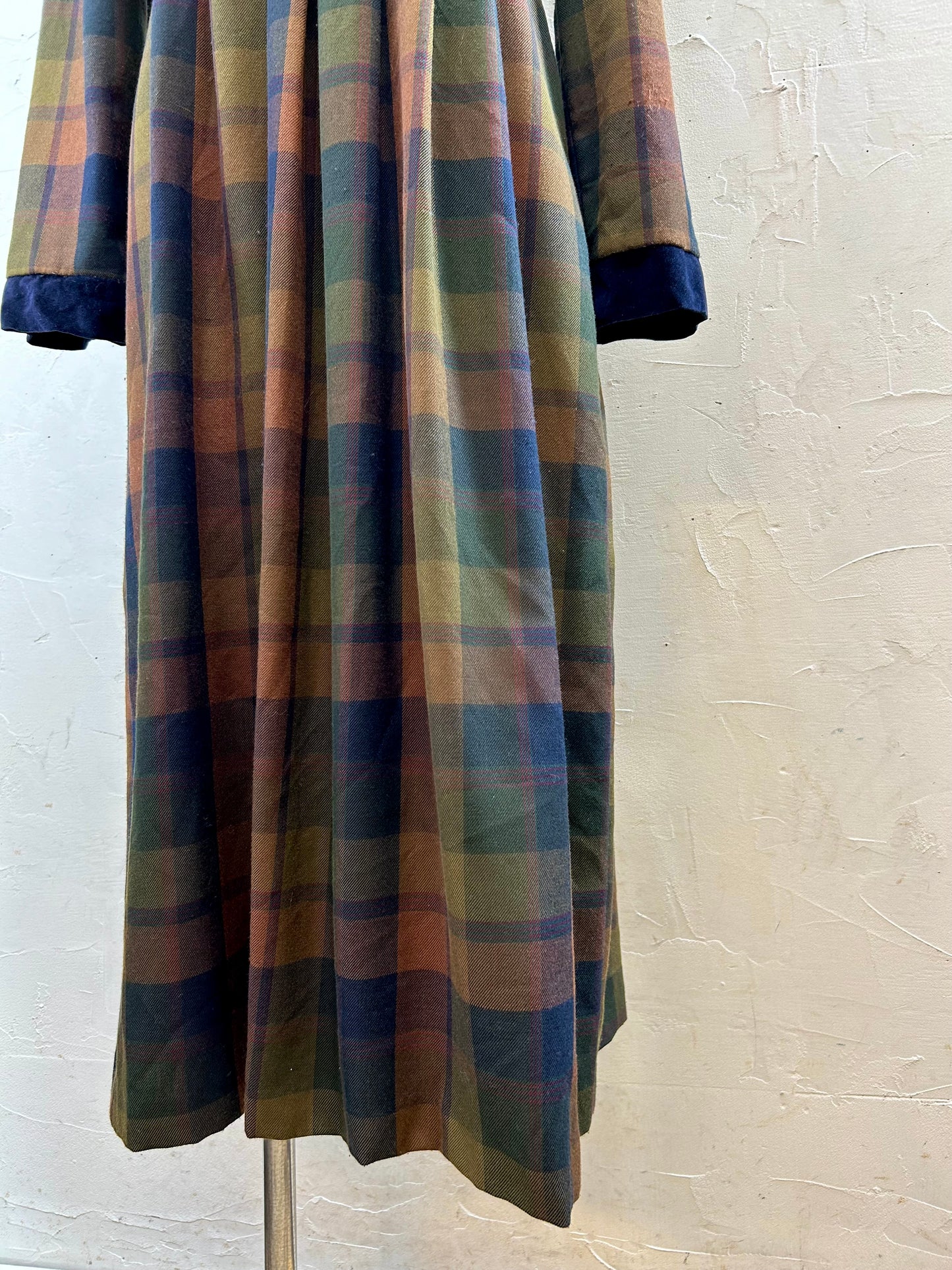 Vintage Plaid Dress [H28315]