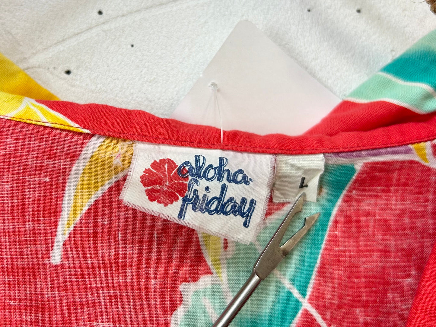 Vintage Aloha Shirt MADE IN USA [F27644]