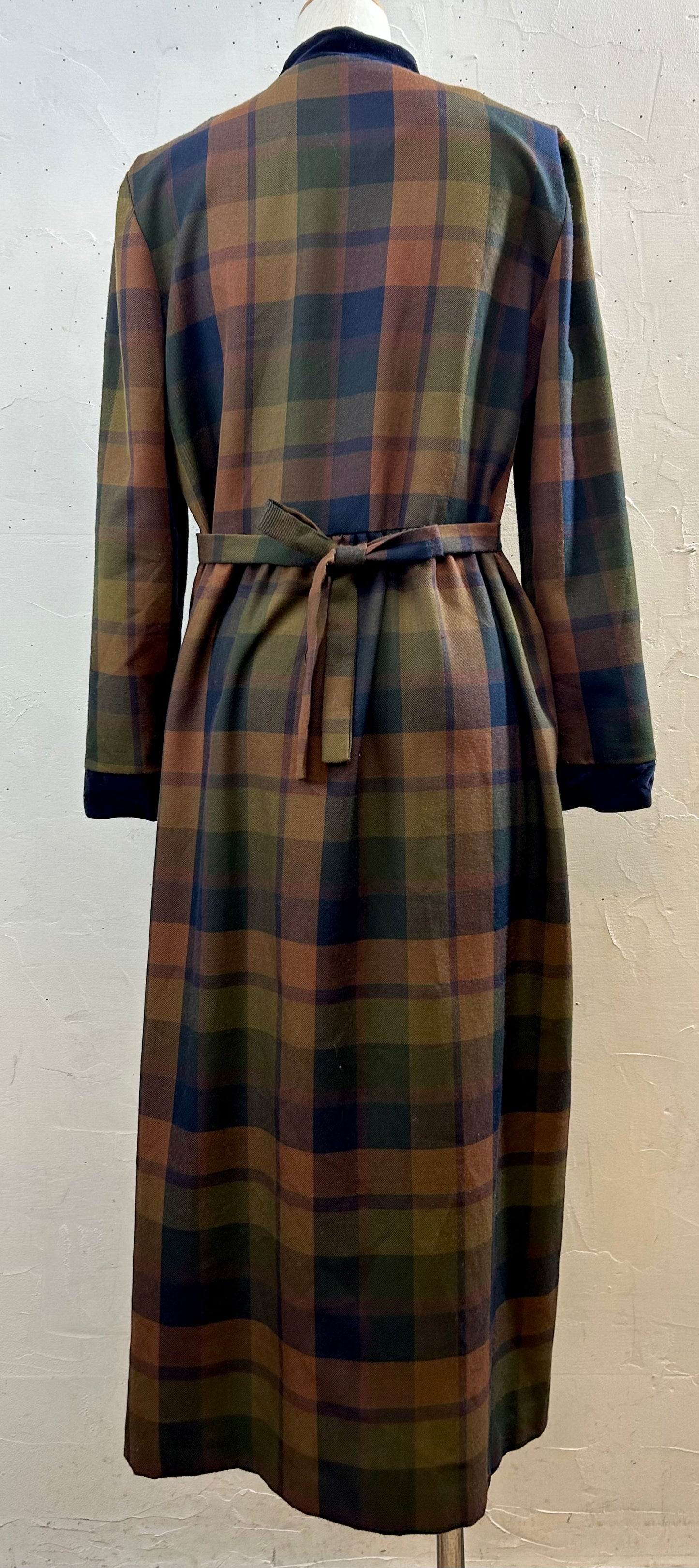 Vintage Plaid Dress [H28315]