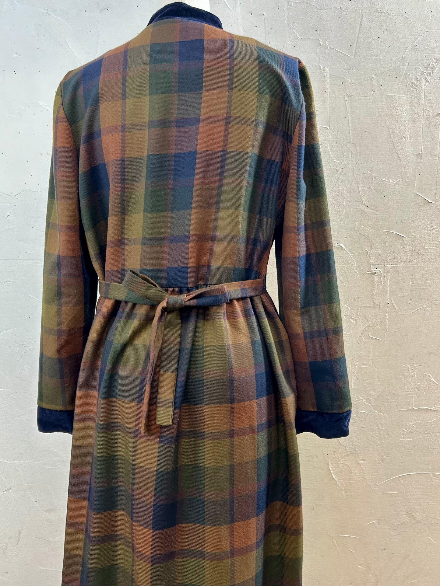 Vintage Plaid Dress [H28315]