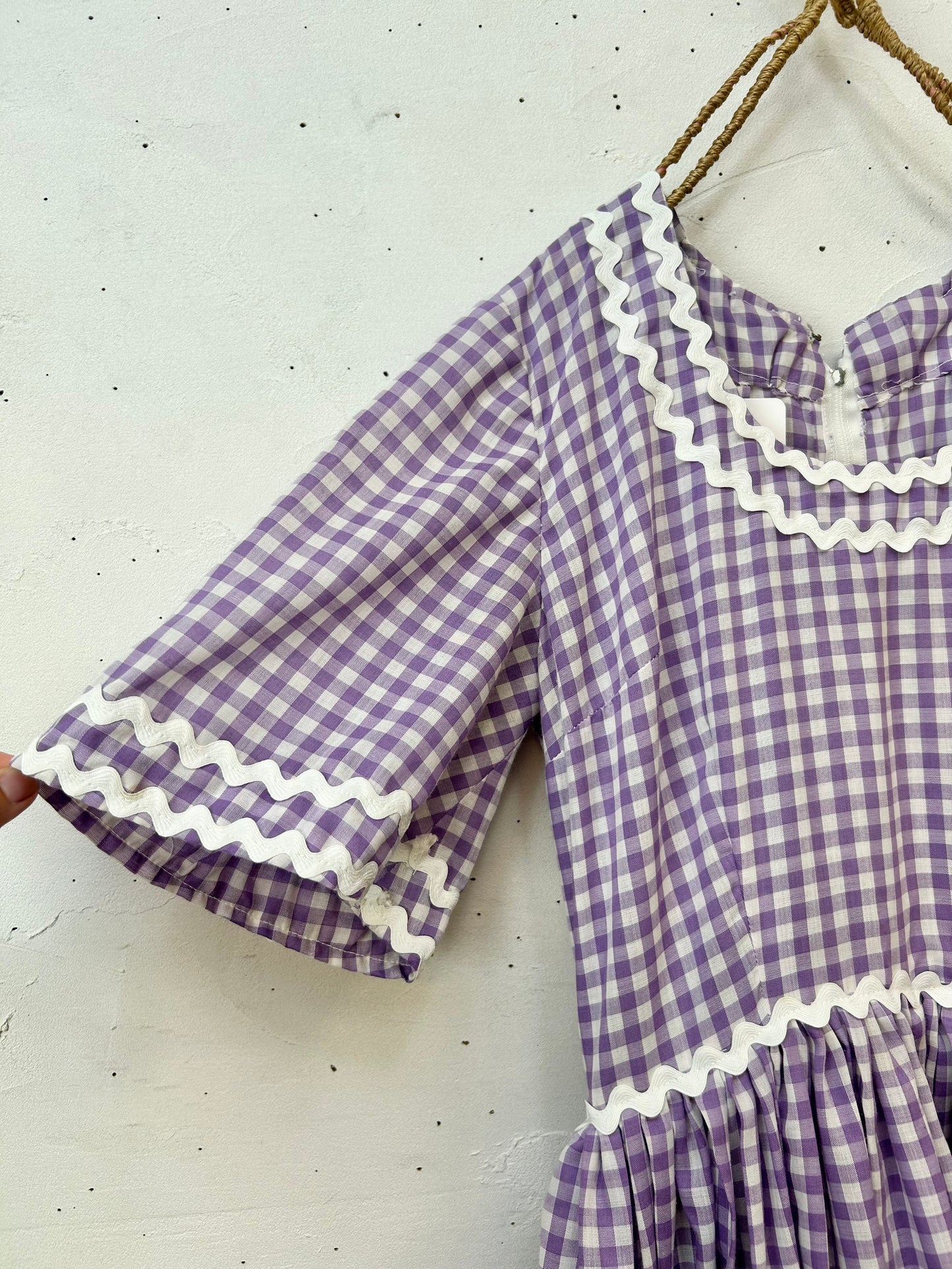 ’70s Gingham Plaid Dress [F27647]